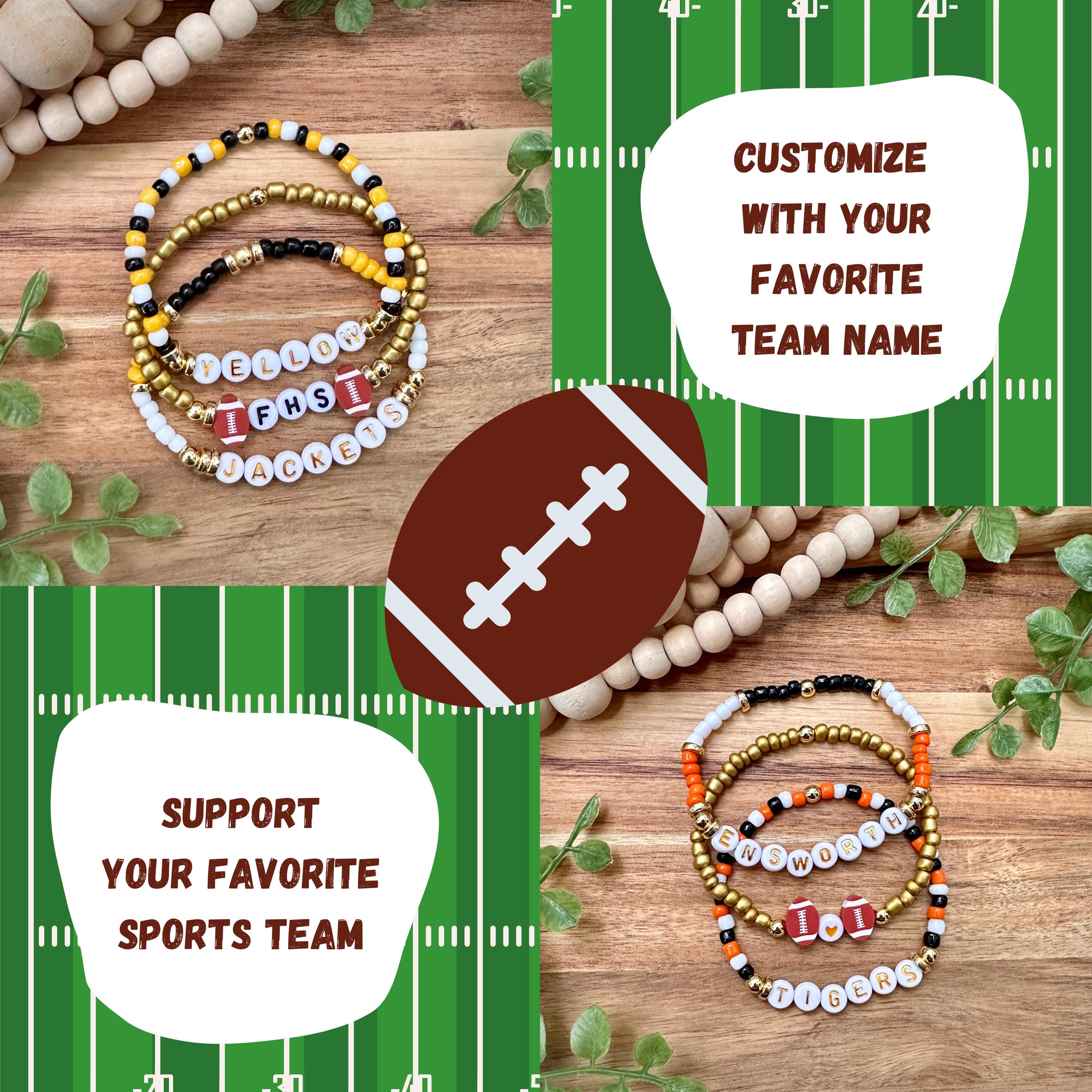 Game Day Bracelet Stack | Team Name Bracelet | Word Brace...