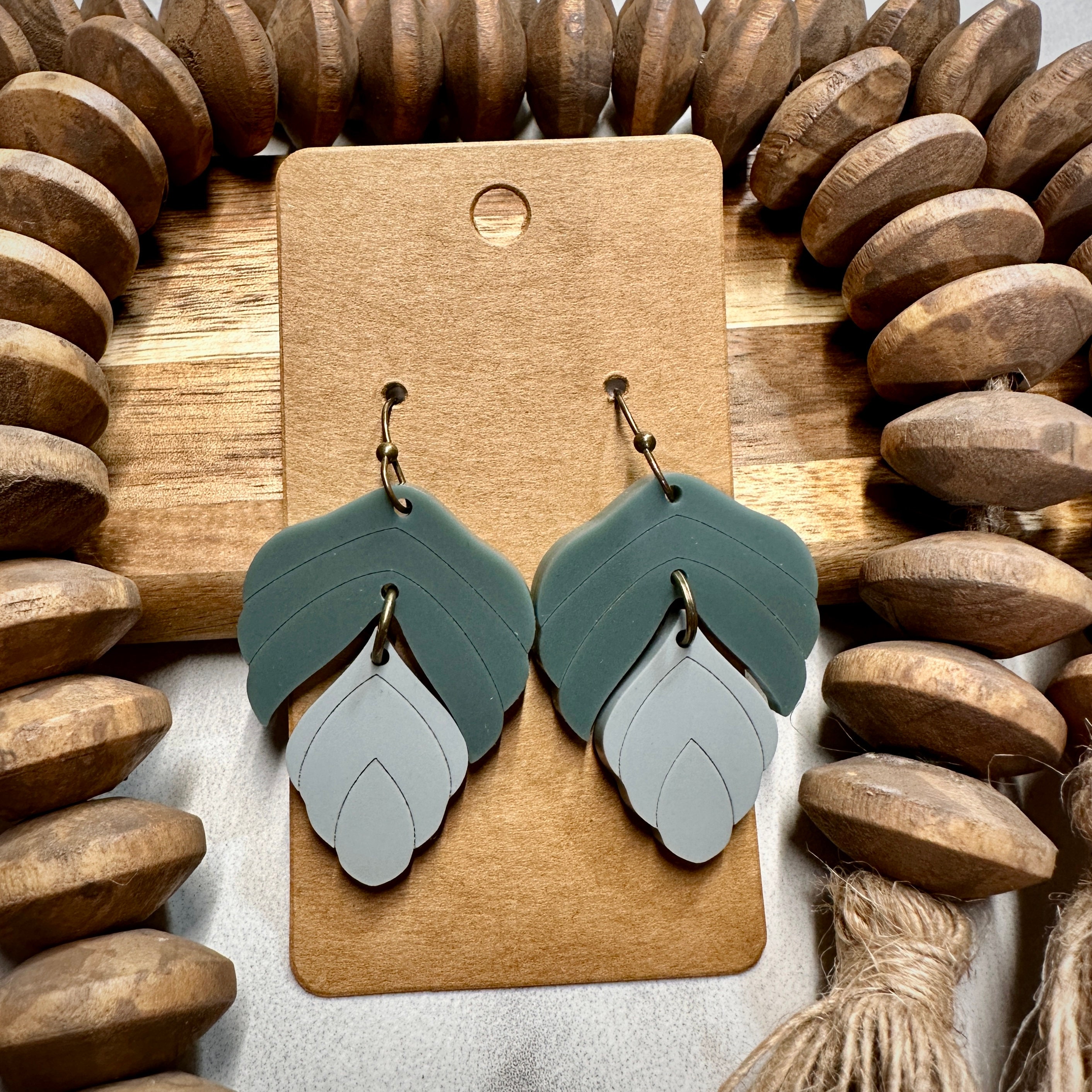 Earrings | Acrylic Earrings | Dangle Earrings | Leaf Earr...