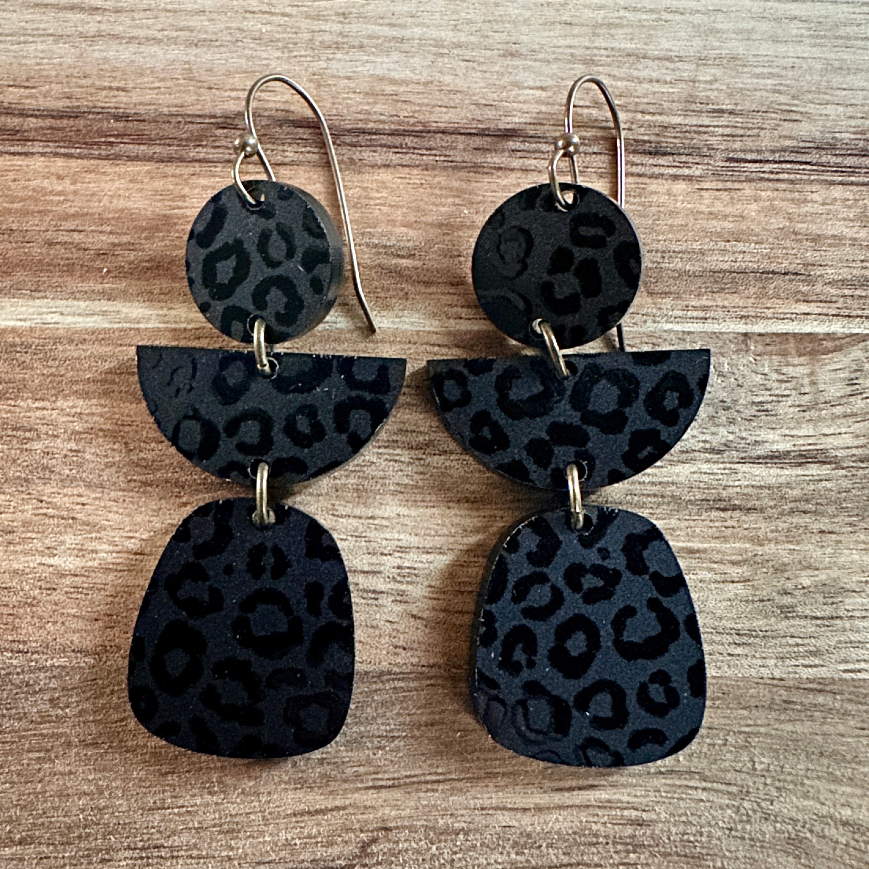 Leopard Print Earrings view 2