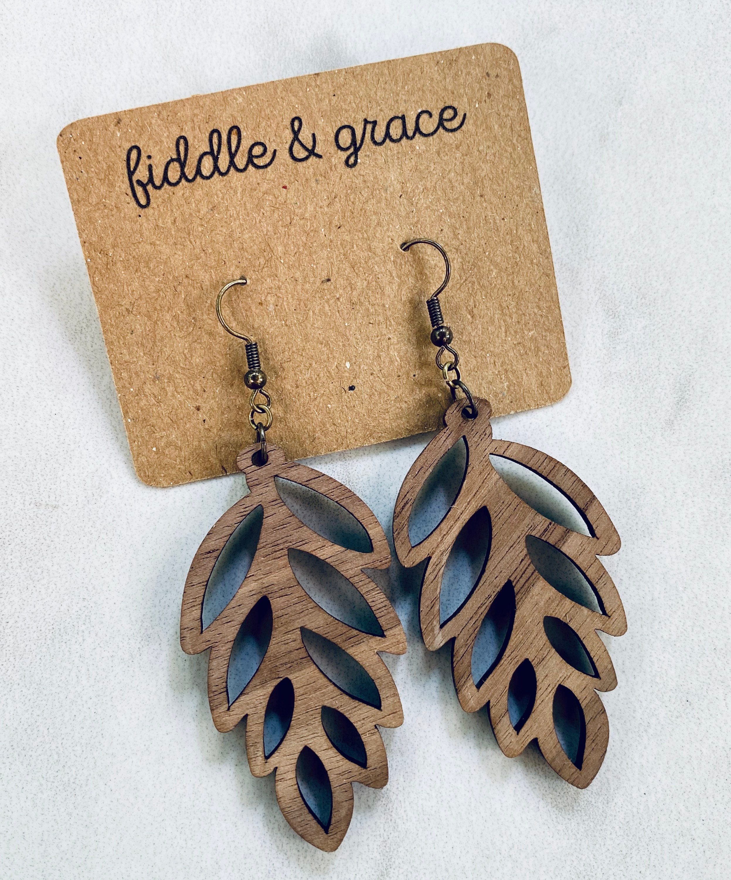 Leaf Earrings | Earrings | Wood Earrings | Wooden Earring...
