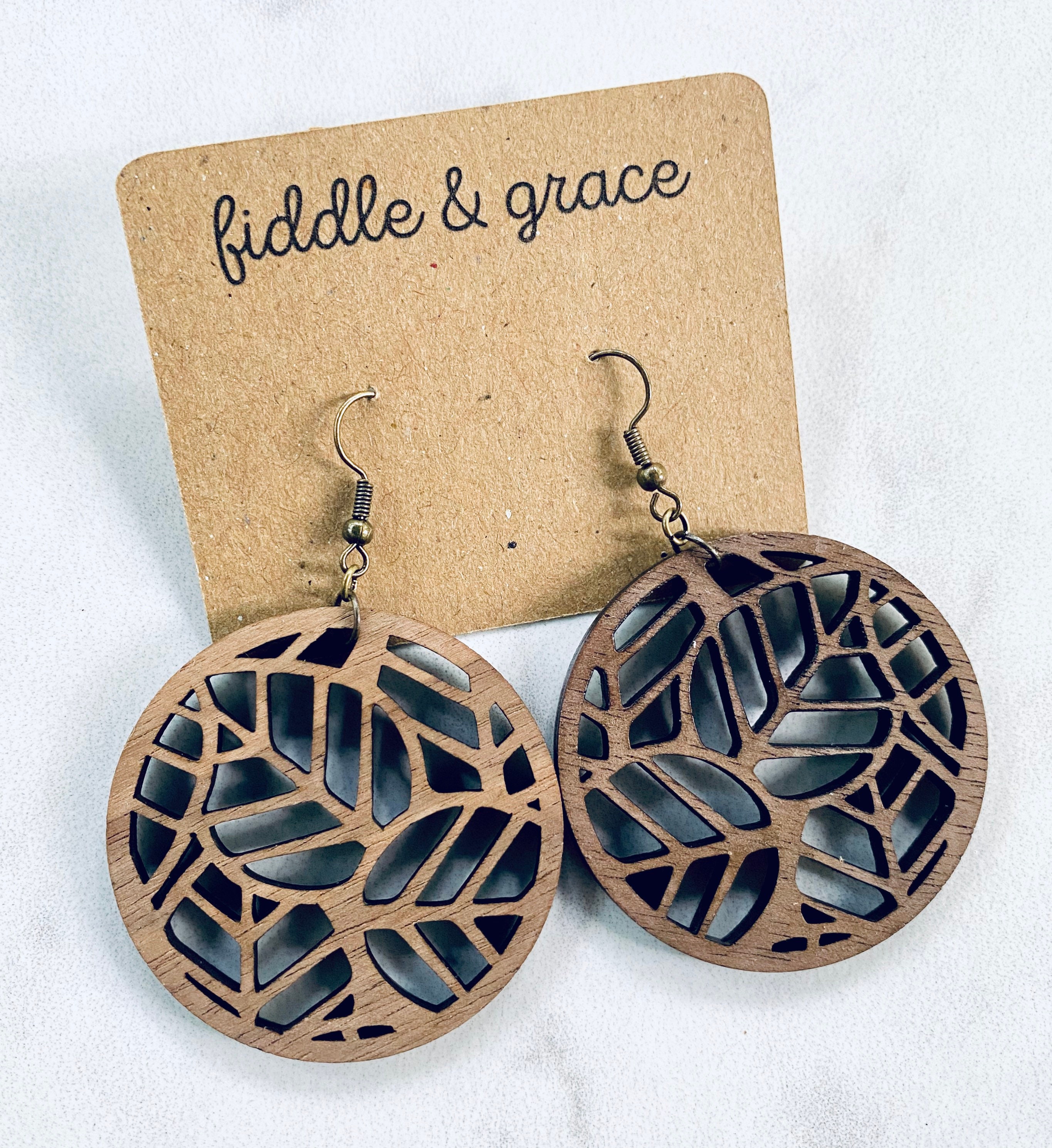 Earrings | Wood Earrings | Wooden Earrings | Leaf Earring...