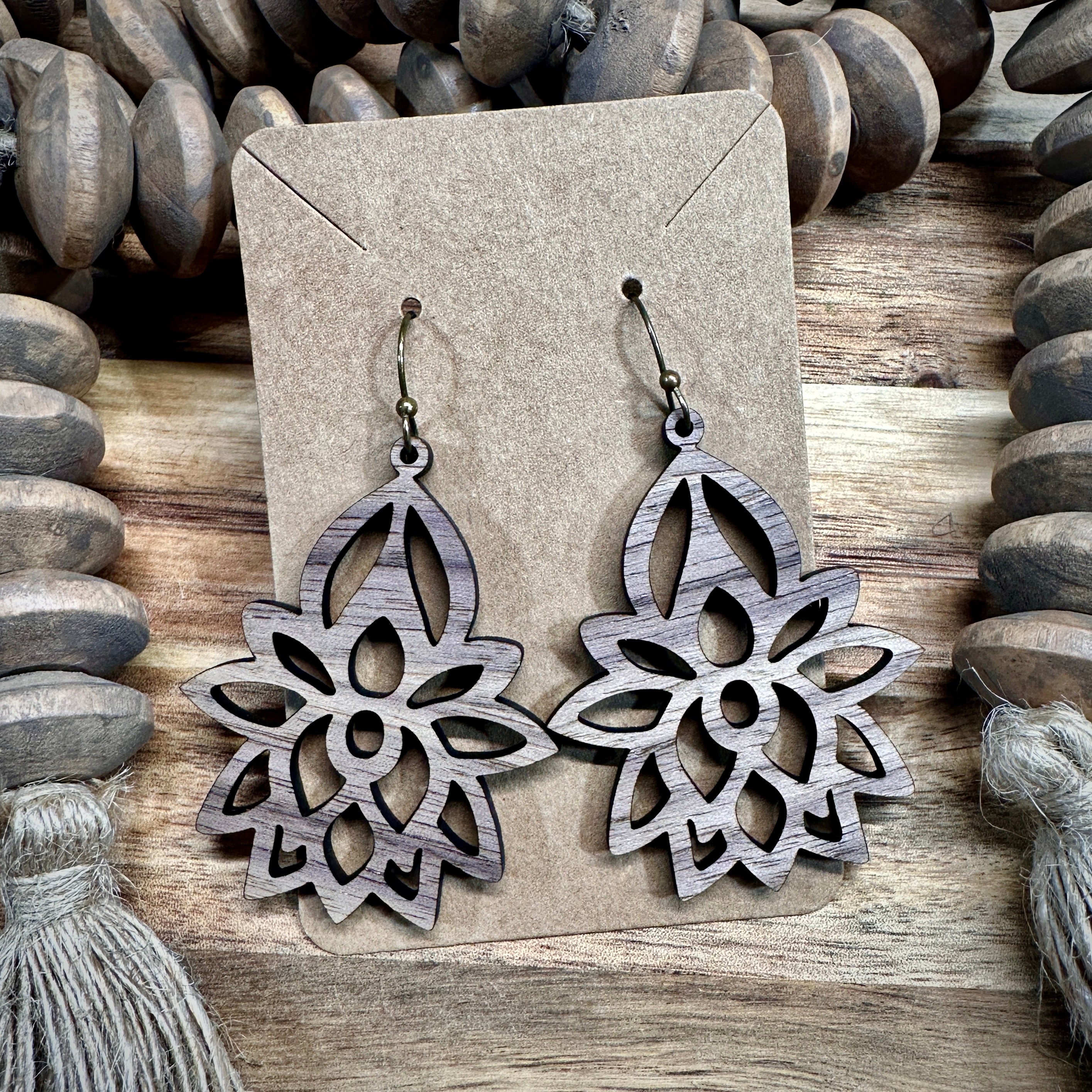 Earrings | Wood Earrings | Wooden Earrings | Wood Jewelry...