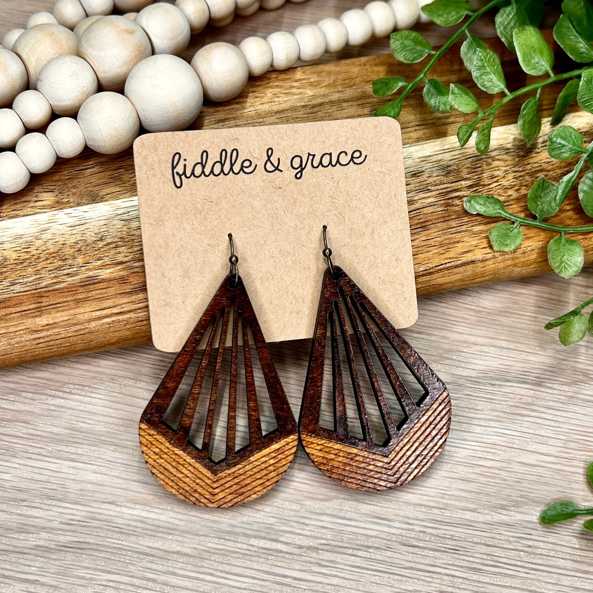 Earrings | Wood Earrings | Wooden Earrings | Wood Jewelry...