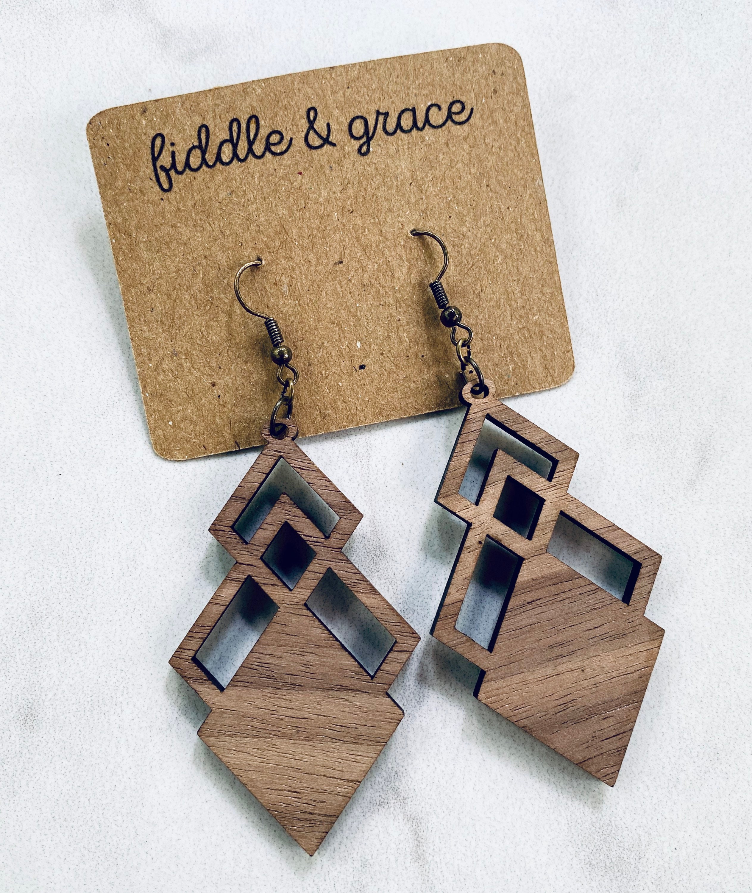Earrings | Wood Earrings | Wooden Earrings | Wood Jewelry...