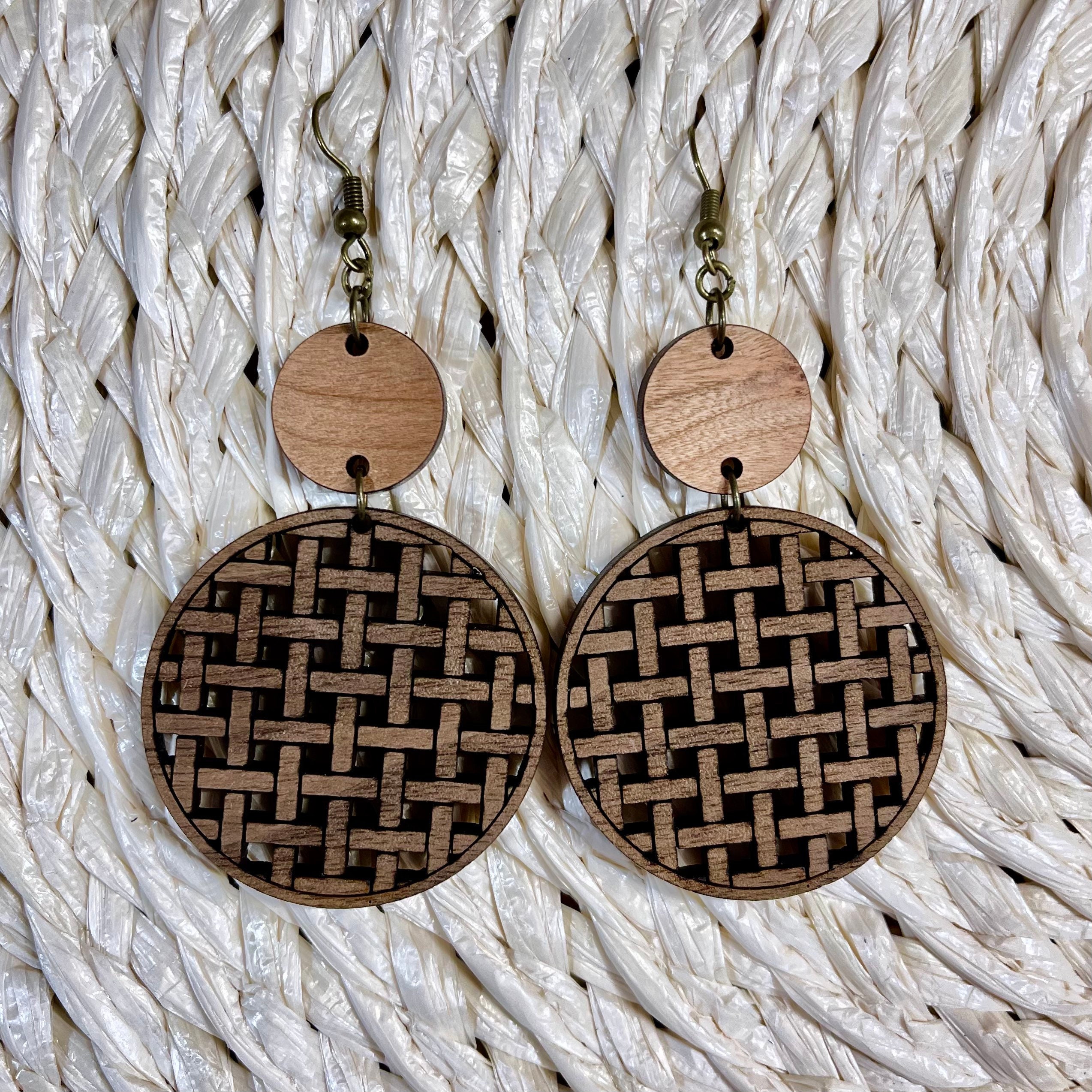 Basket Weave Earrings view 2
