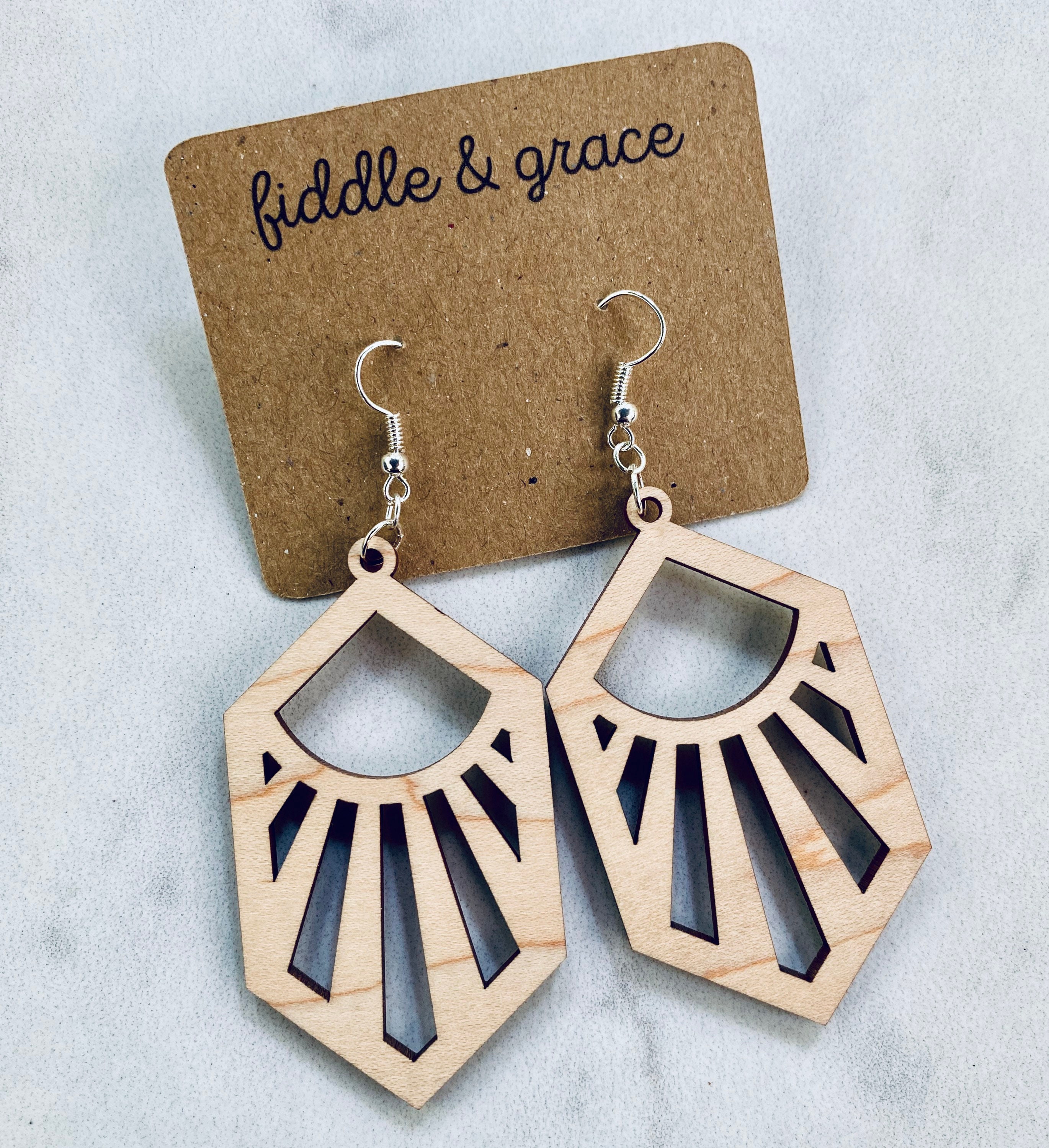 Earrings | Wood Earrings | Wooden Earrings | Wood Jewelry...