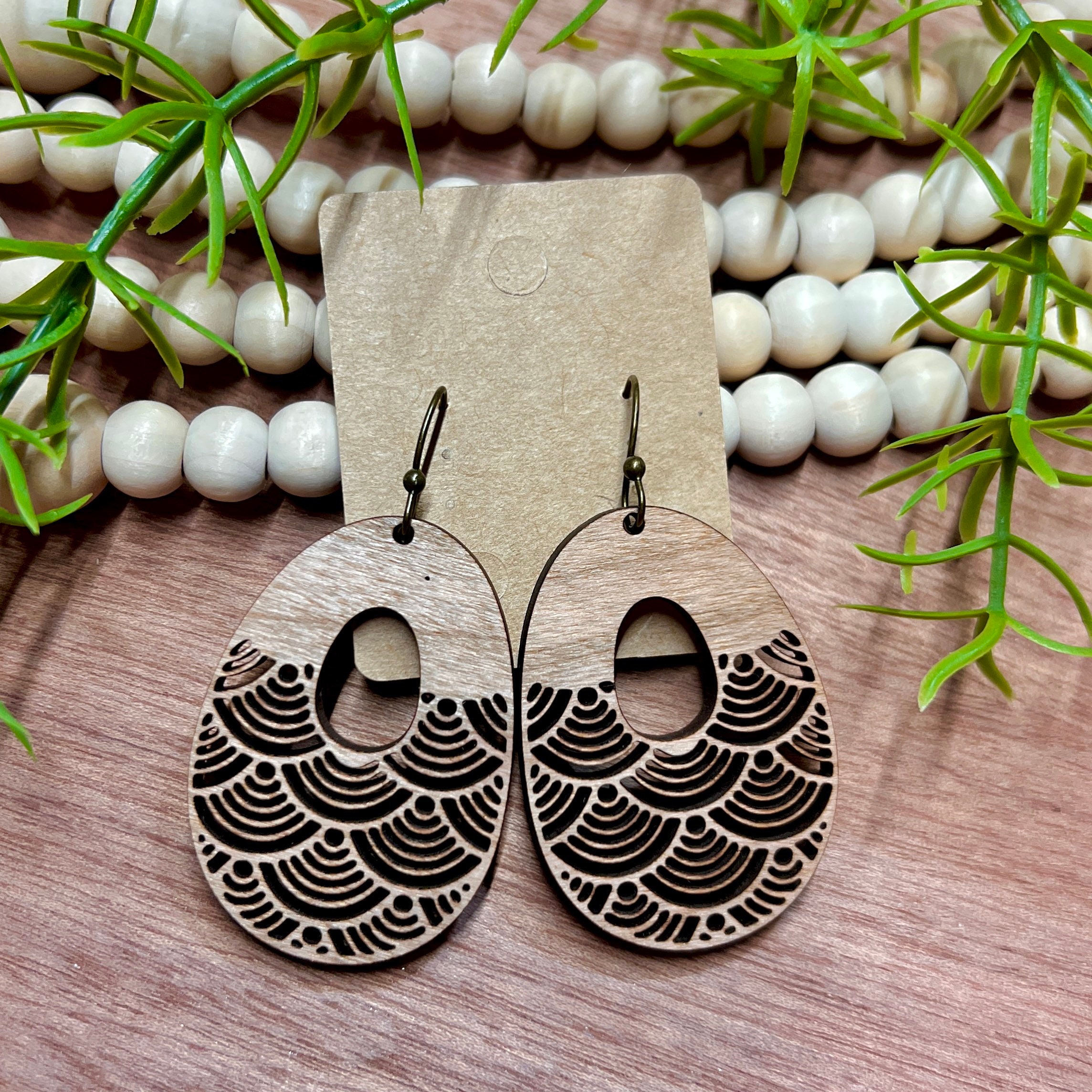 Earrings | Wood Earrings | Lightweight Earrings | BOHO Ea...