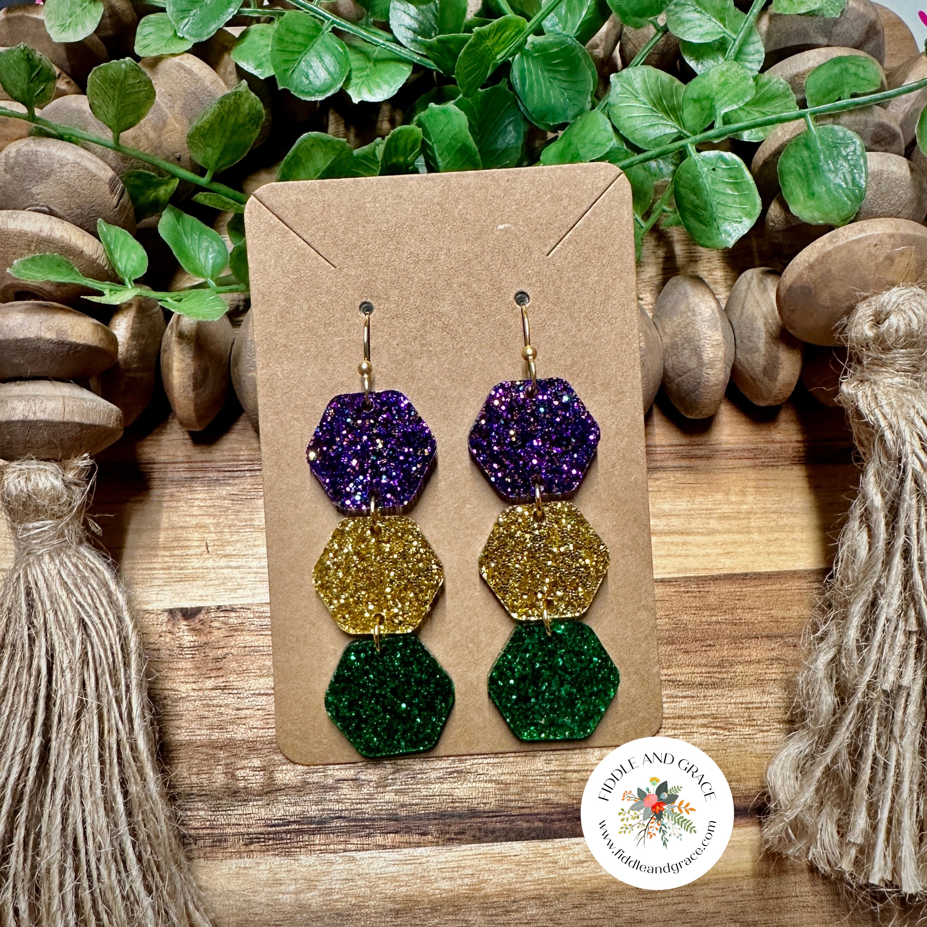 Mardi Gras Earrings | Mardi Gras | Earrings | New Orleans...