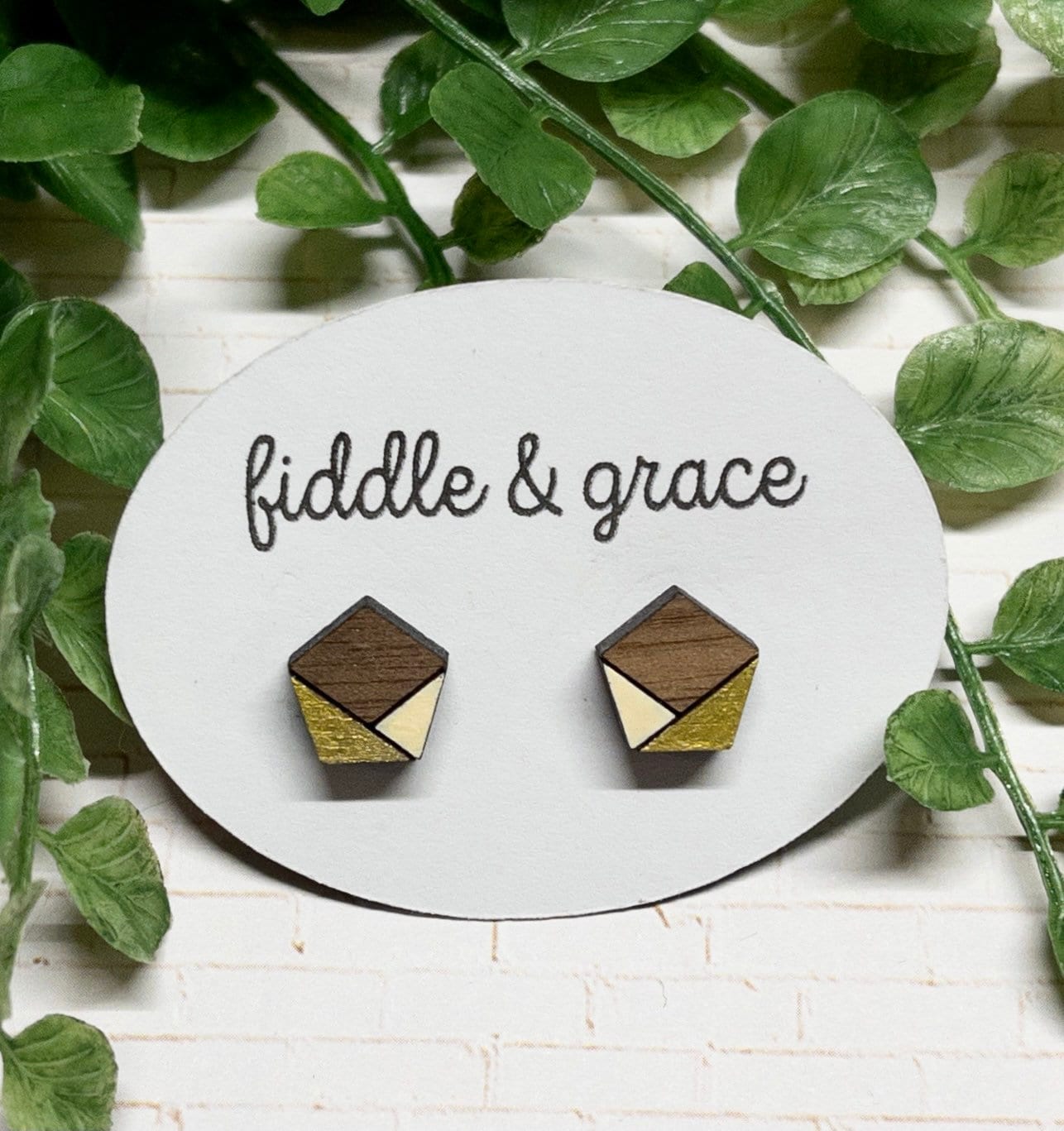 Geometric Earrings | Geometric Stud Earrings | Minimalist...