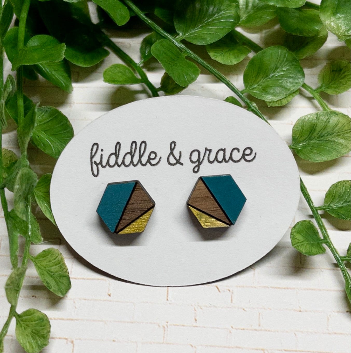 Geometric Earrings | Geometric Stud Earrings | Minimalist...