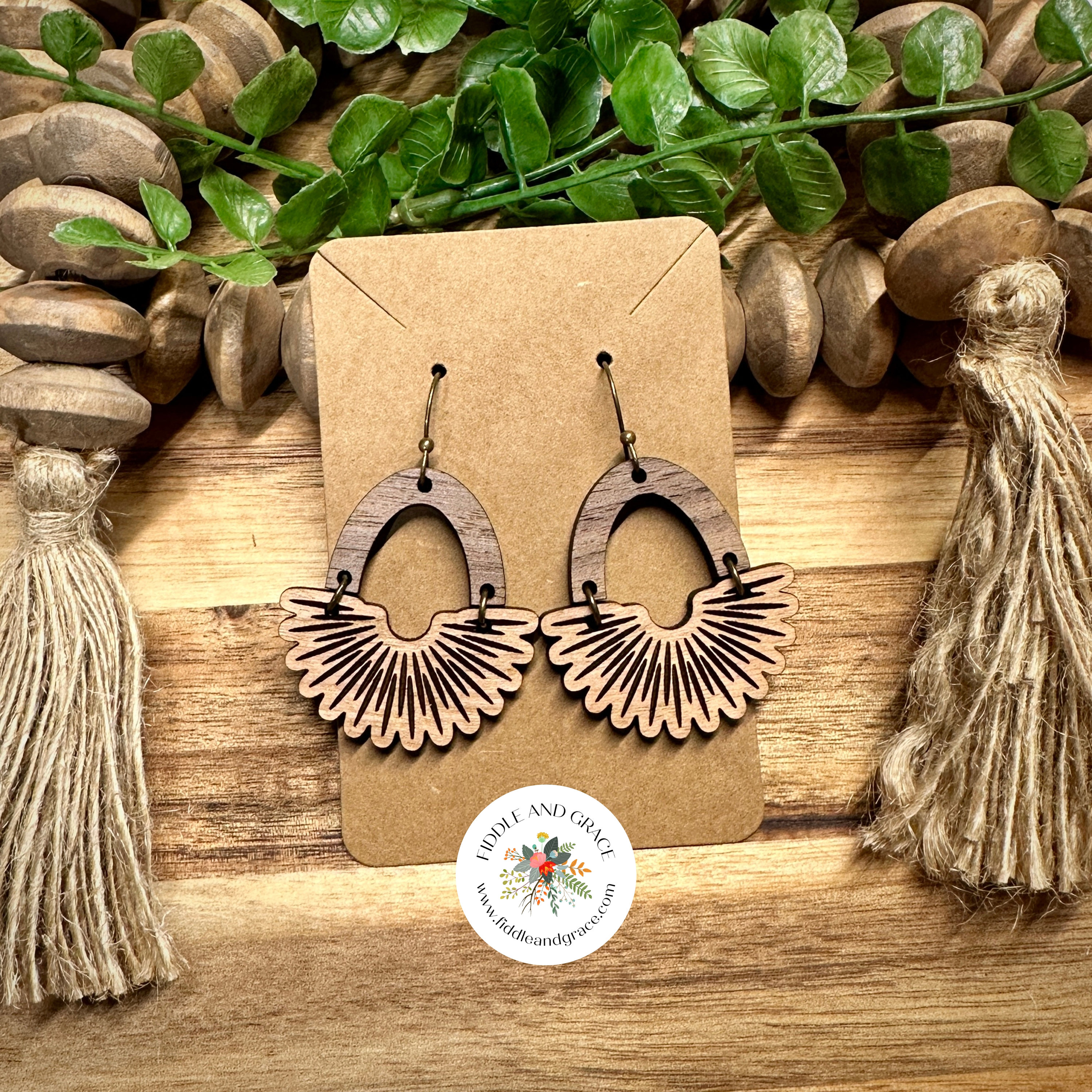 Earrings | Wood Earrings | Wooden Earrings | Wood Jewelry...