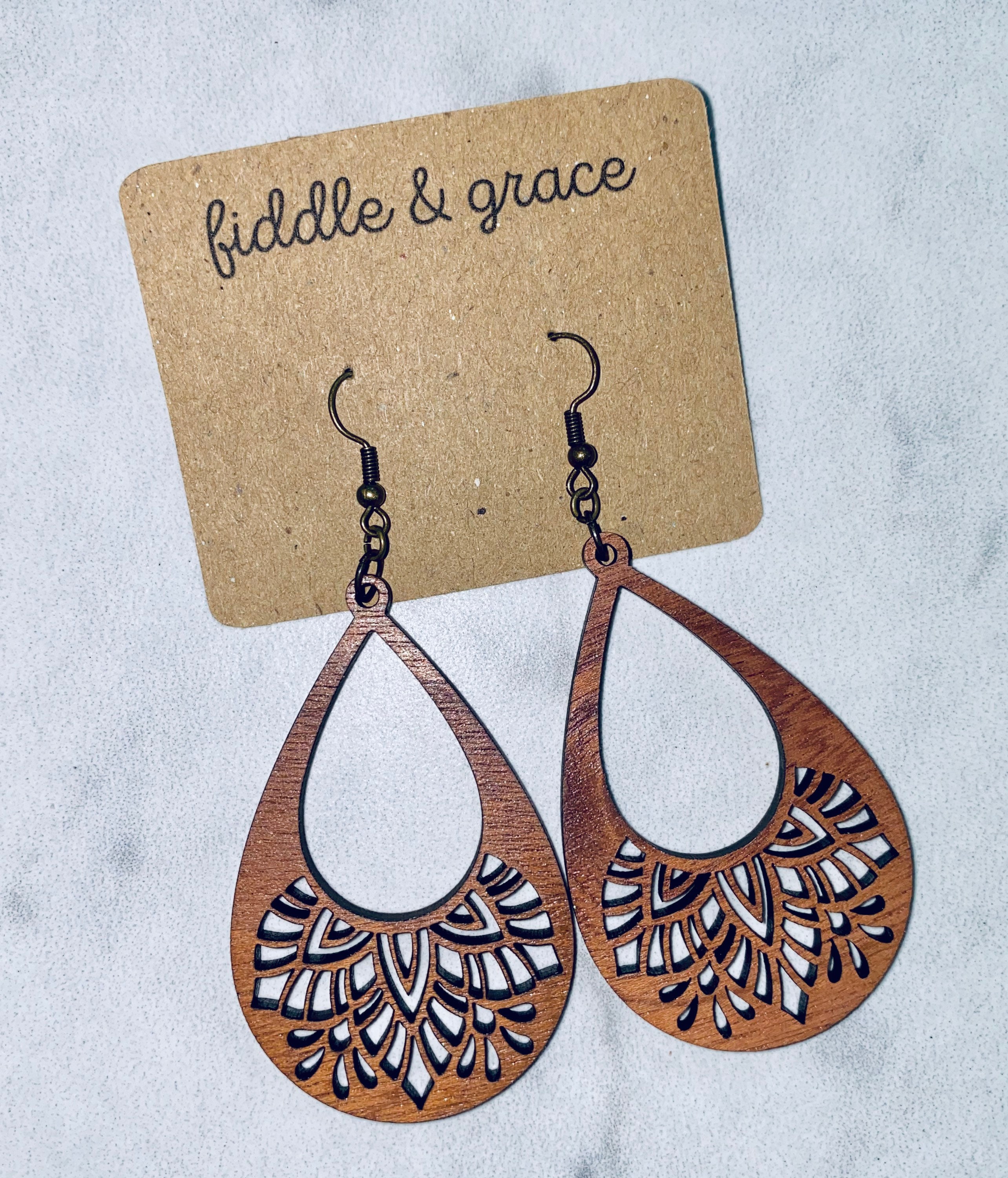 Mandala Earrings | Earrings | Mandala | Wood Earrings | W...