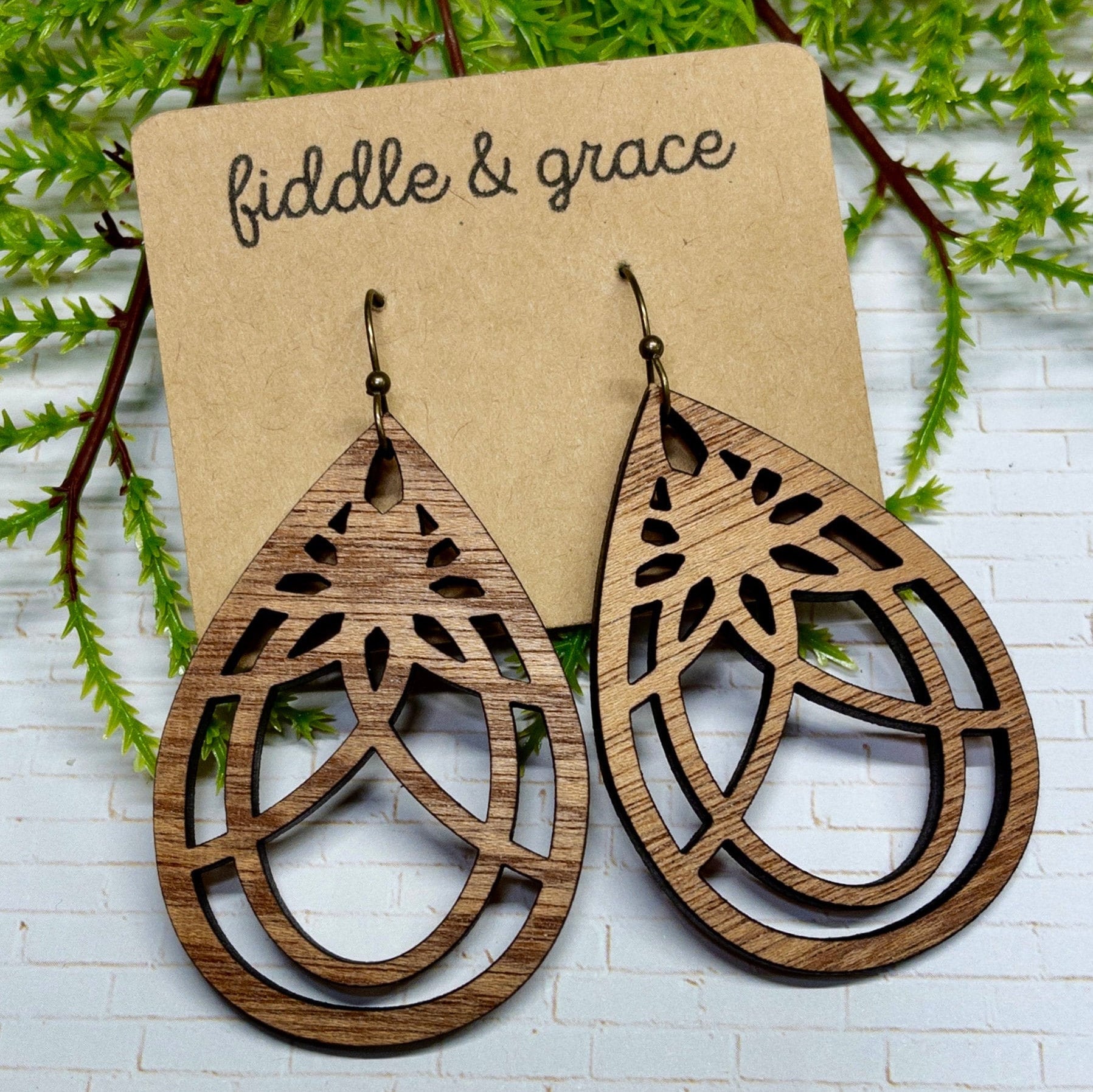 Mandala Earrings | Earrings | Mandala | Wood Earrings | W...