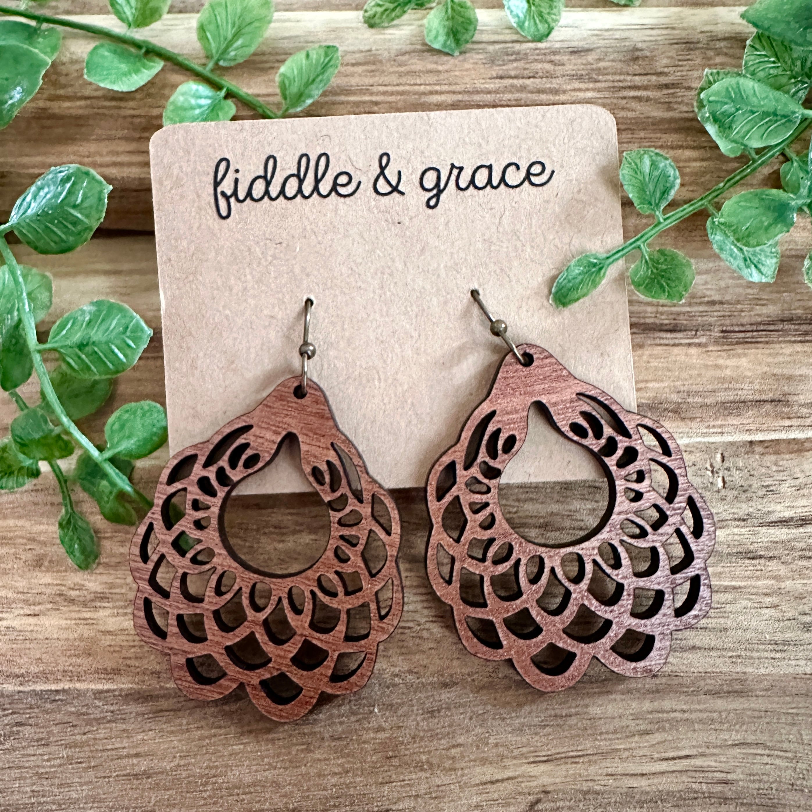 Earrings | Mandala | Earrings | Mandala | Wood Earrings |...