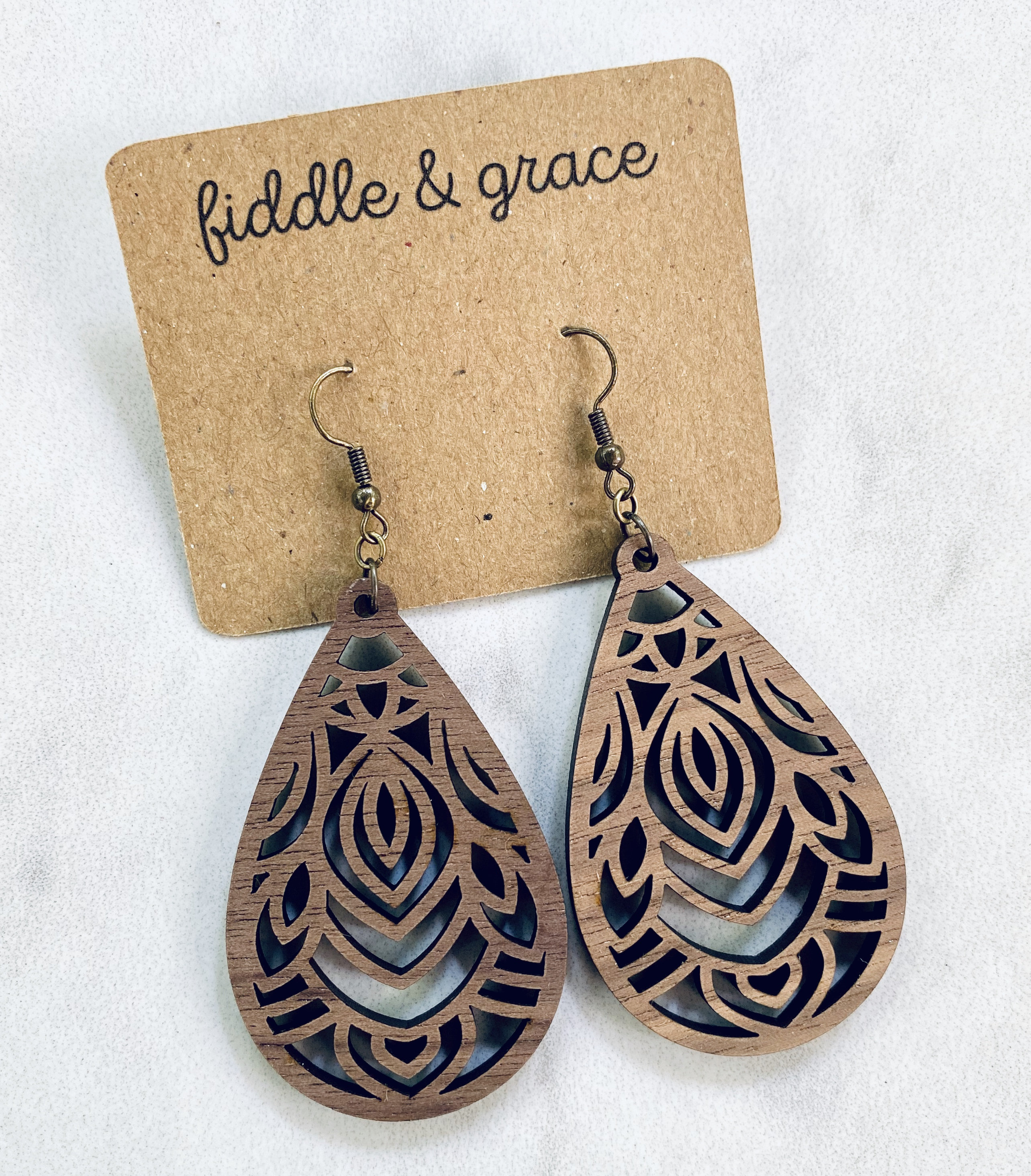 Mandala Earrings | Earrings | Mandala | Wood Earrings | W...