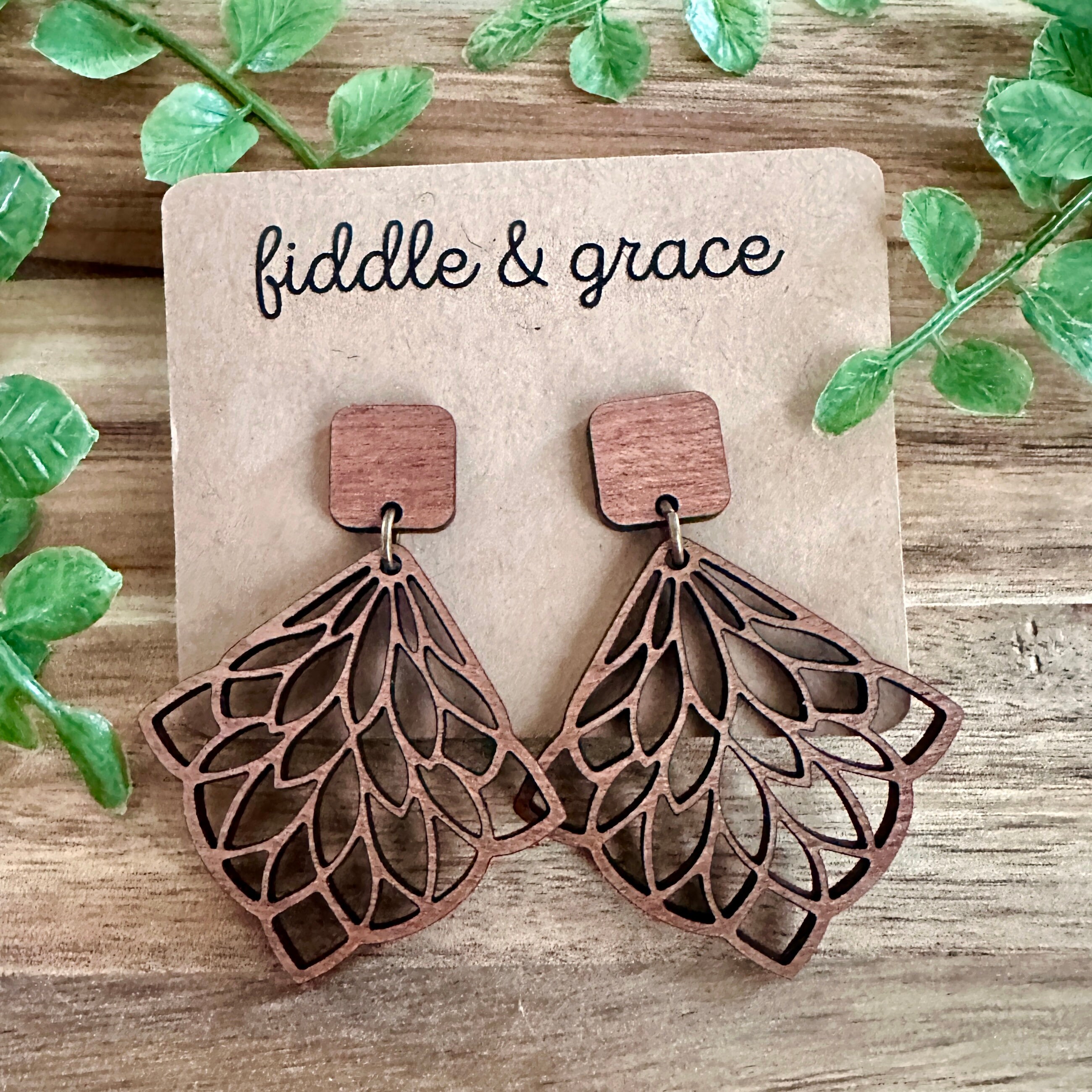 Mandala Earrings | Earrings | Mandala | Wood Earrings | W...