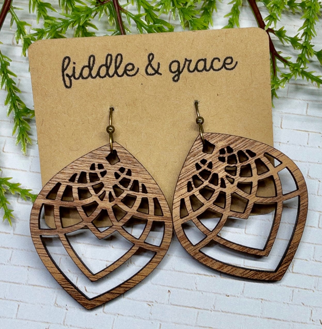 Mandala Earrings | Earrings | Mandala | Wood Earrings | W...