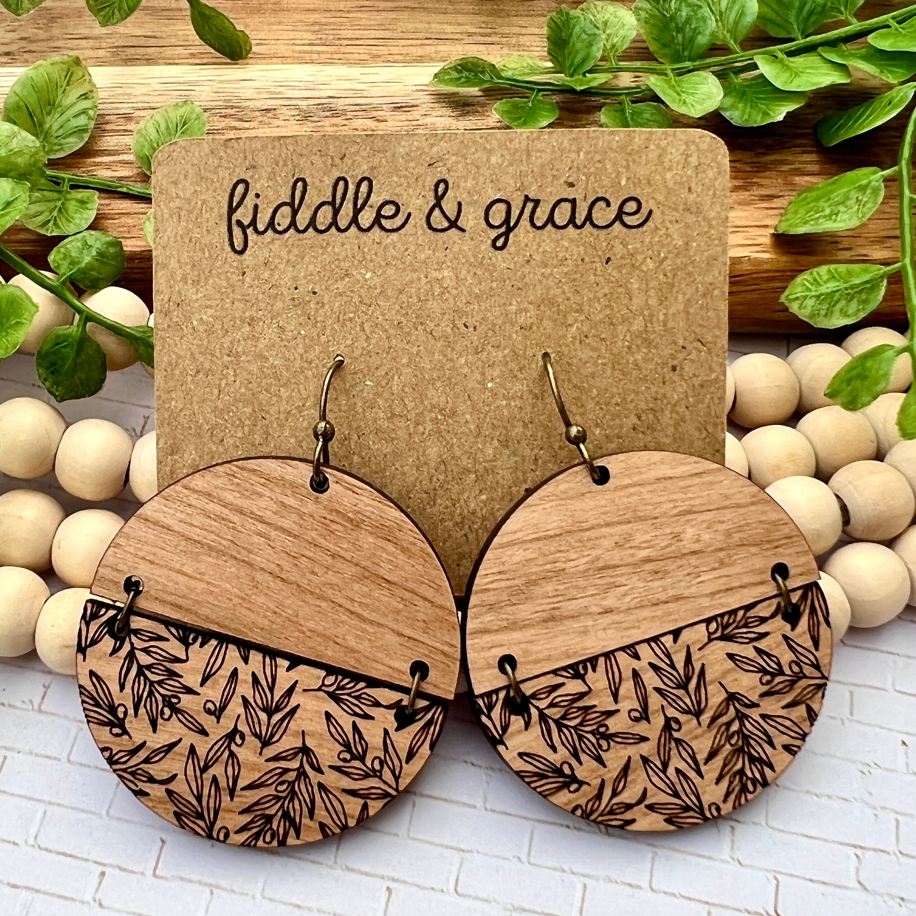 Earrings | Wood Earrings | Wood Earrings | Nature Earring...