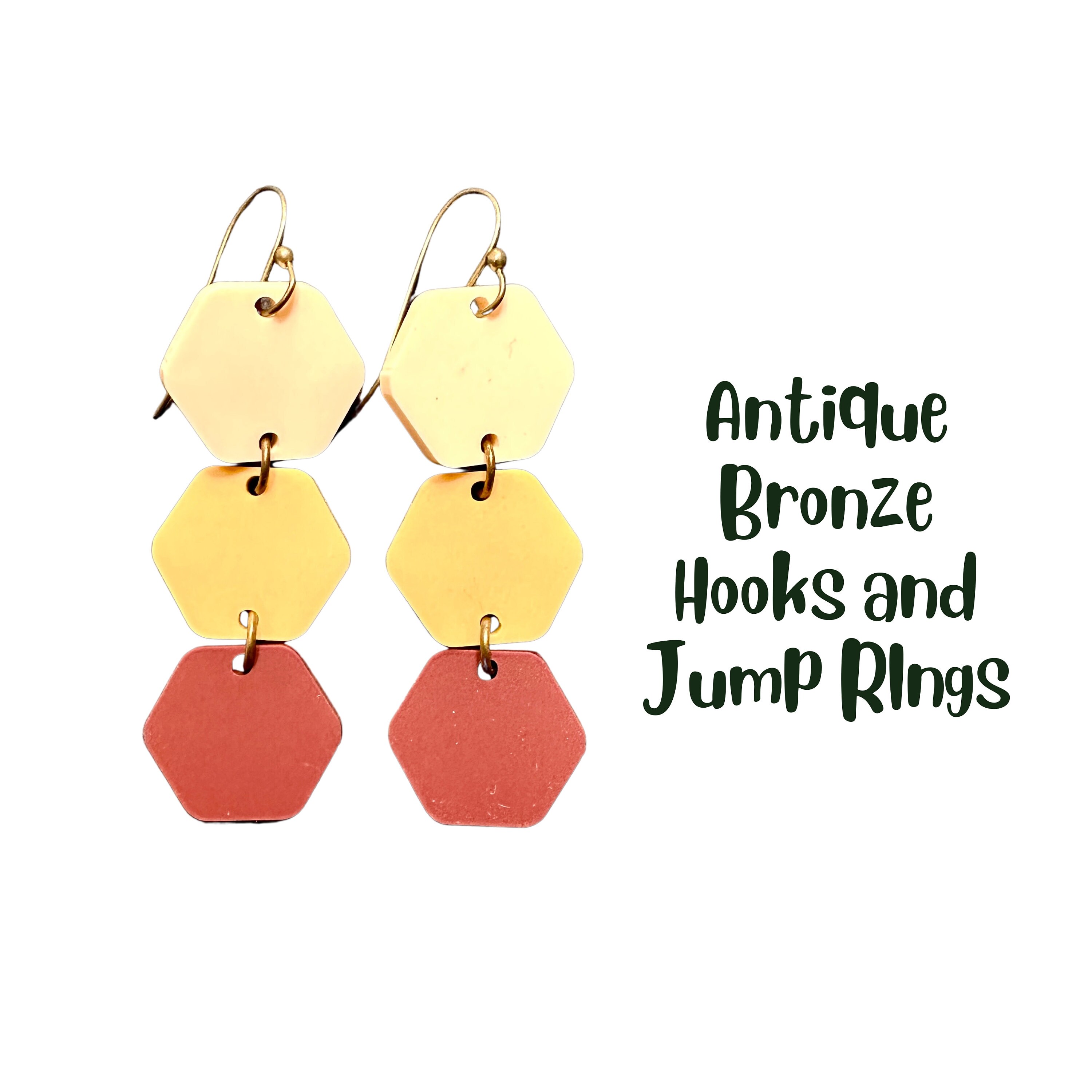 Customizable Acrylic Hexagon Earrings: Colorful Statement Jewelry view 3