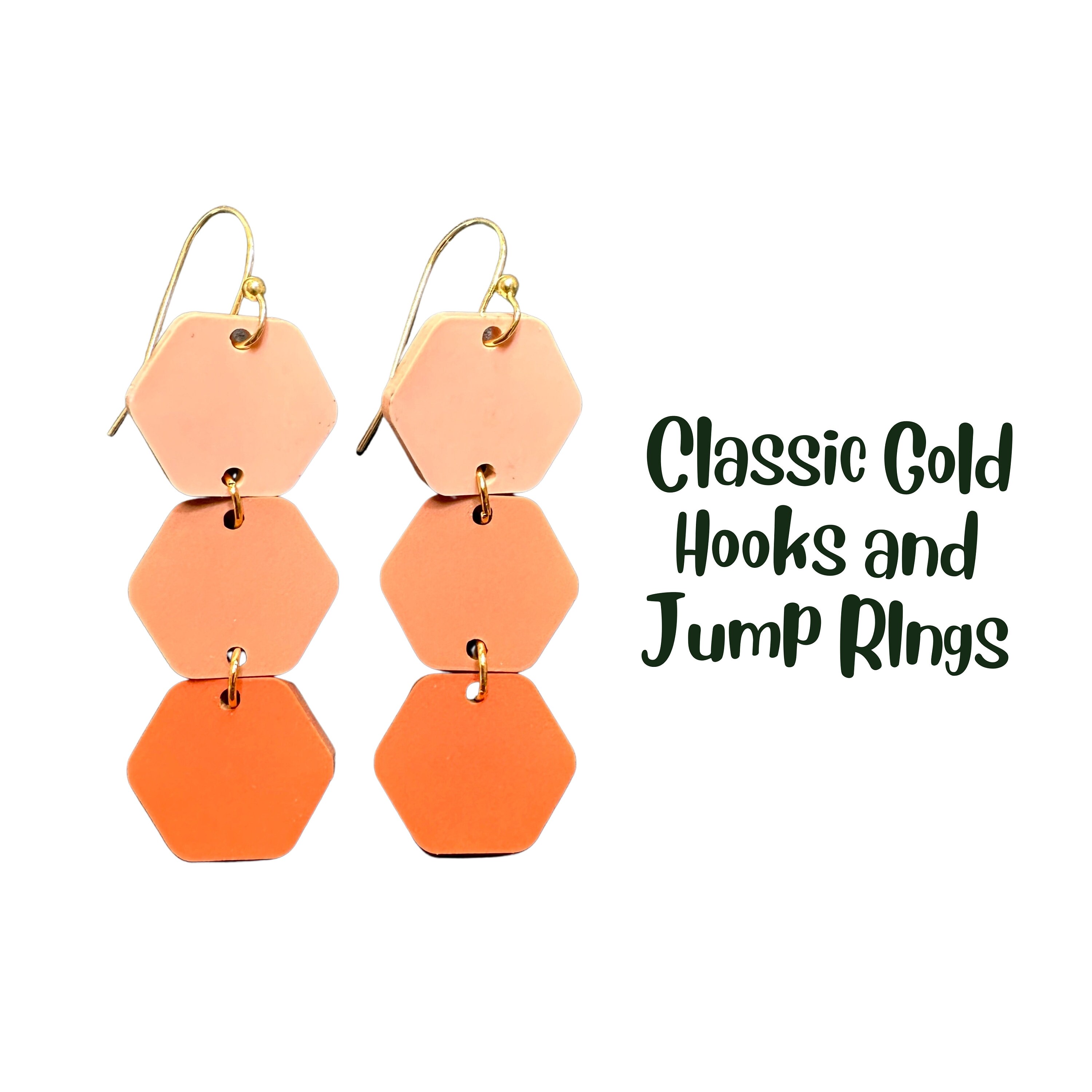 Customizable Acrylic Hexagon Earrings: Colorful Statement Jewelry view 4