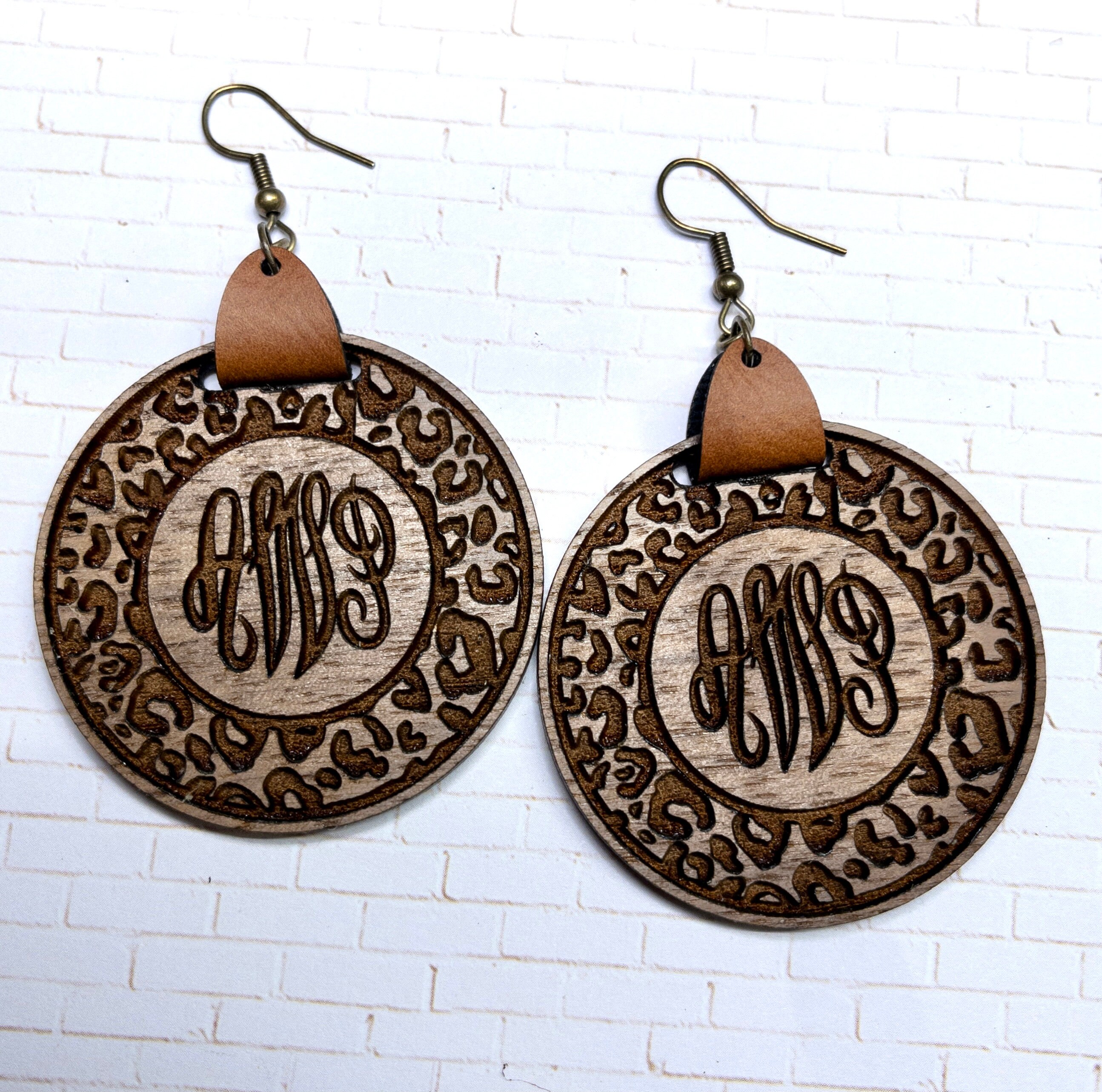 Monogrammed Earrings view 2
