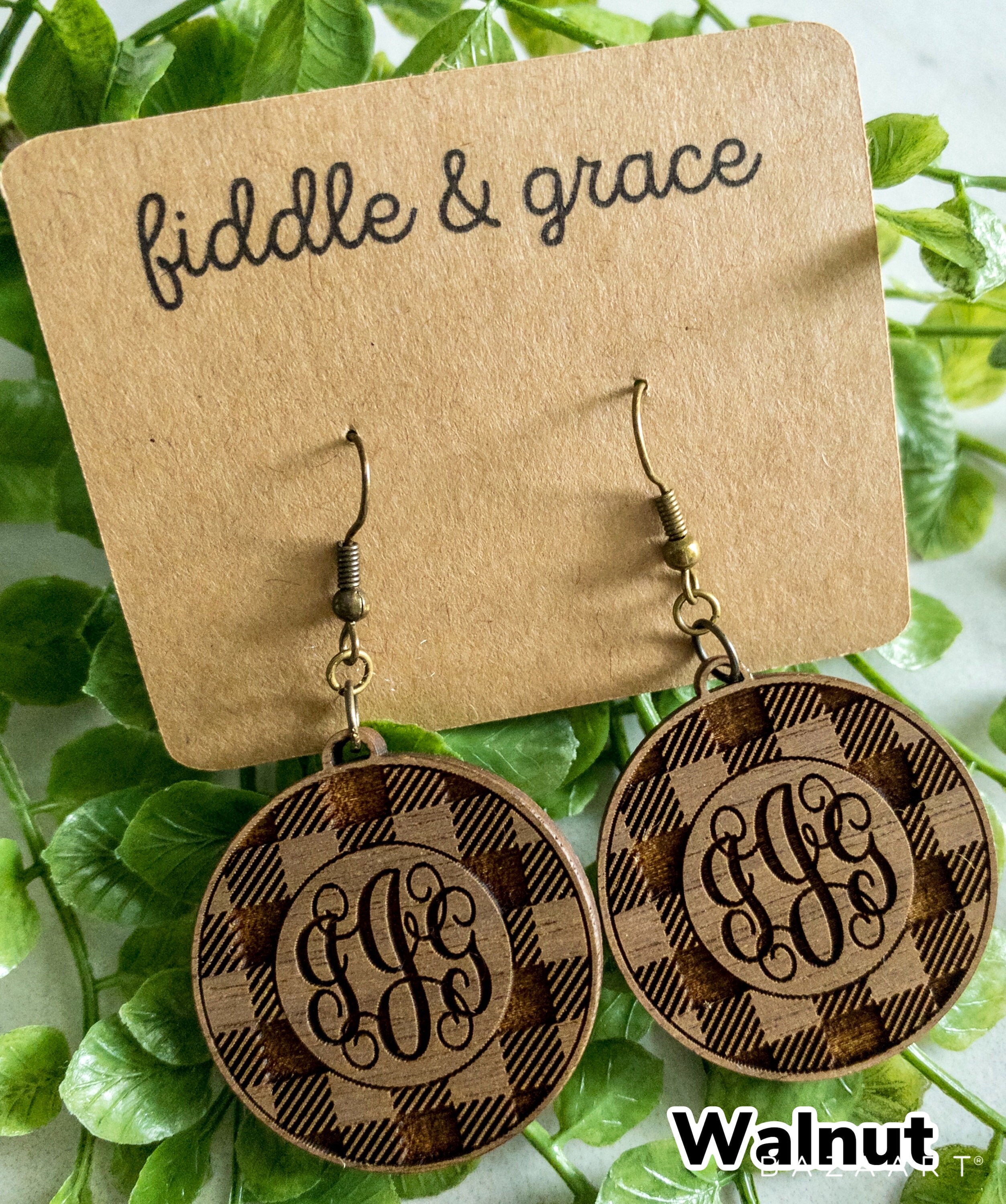 Monogrammed Earrings view 2