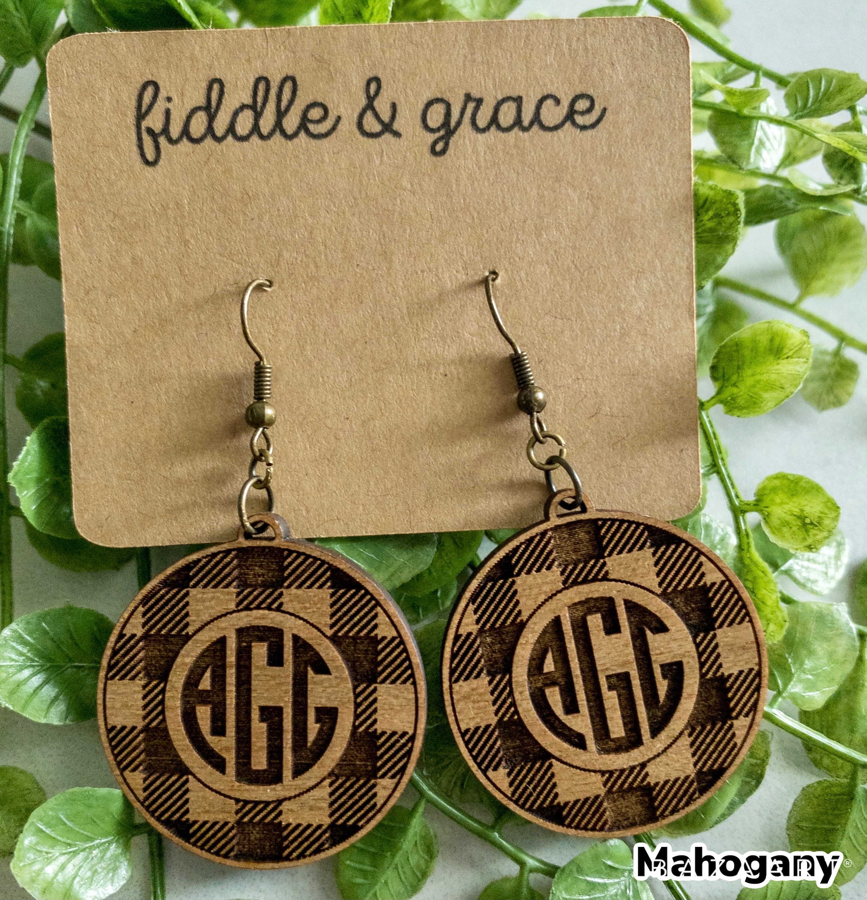 Monogrammed Earrings view 3