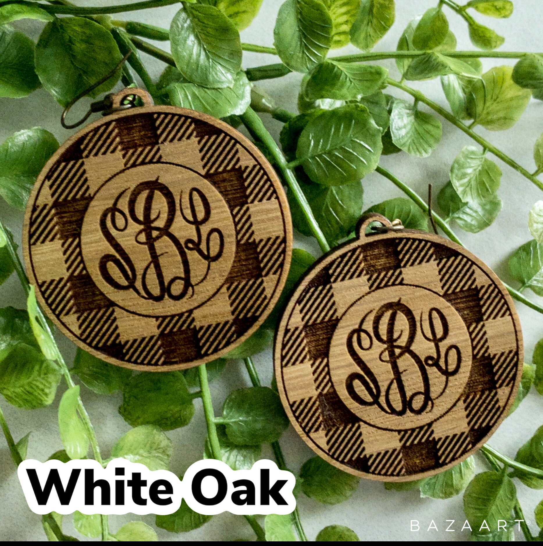 Monogrammed Earrings view 4