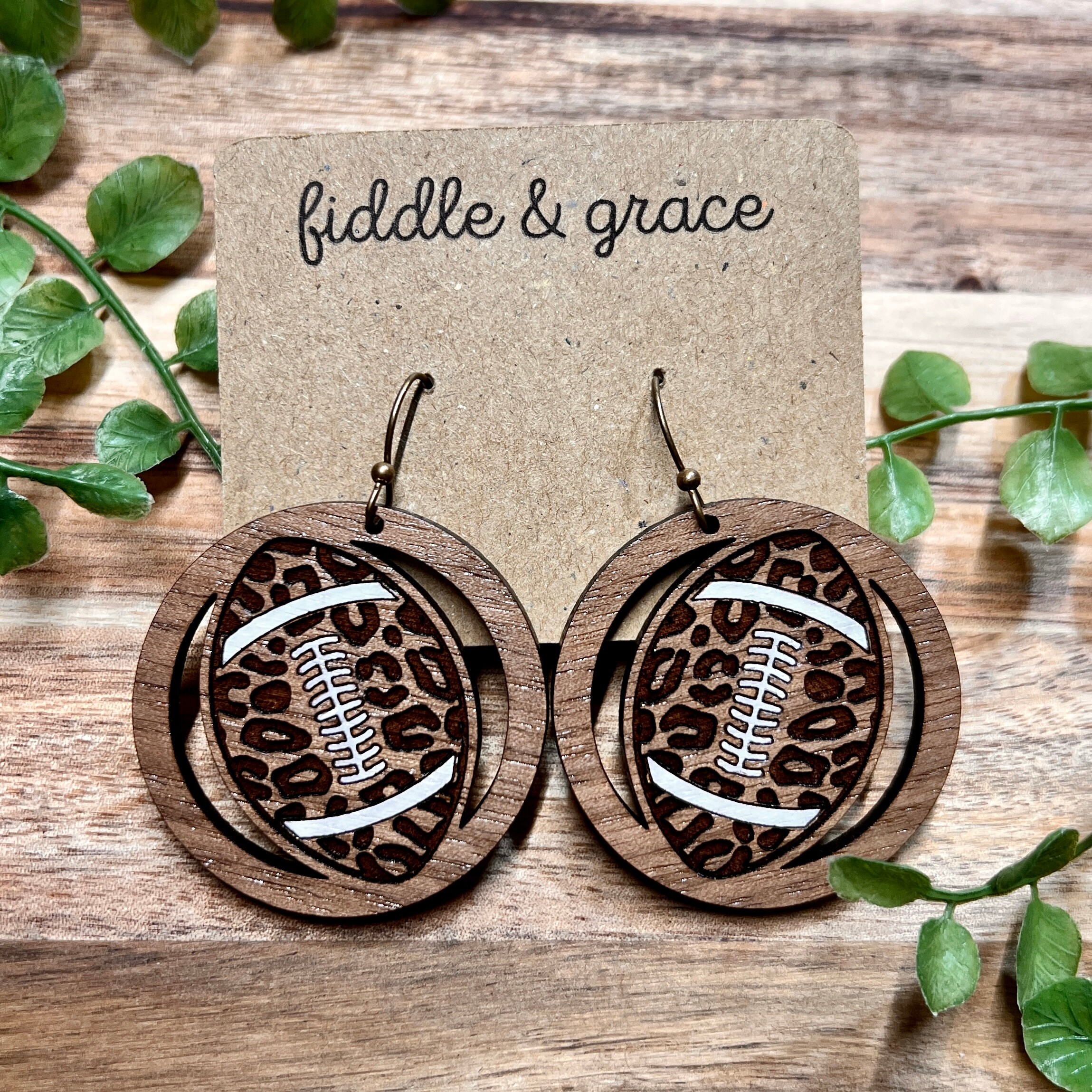 Football Earrings | Earrings | Leopard Earrings | Leopard...