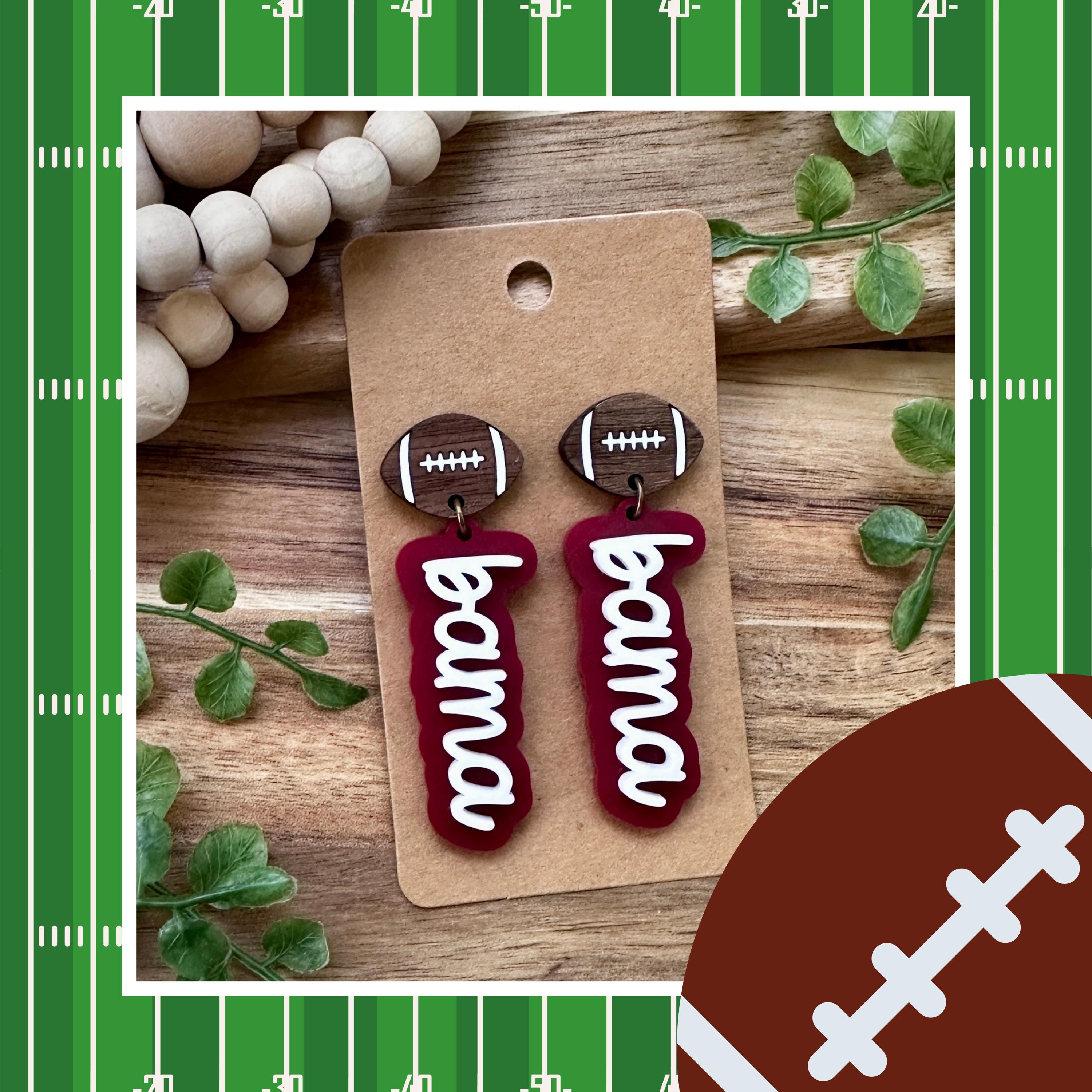 Game Day Earrings | Alabama Earrings | Bama Earrings | Ea...