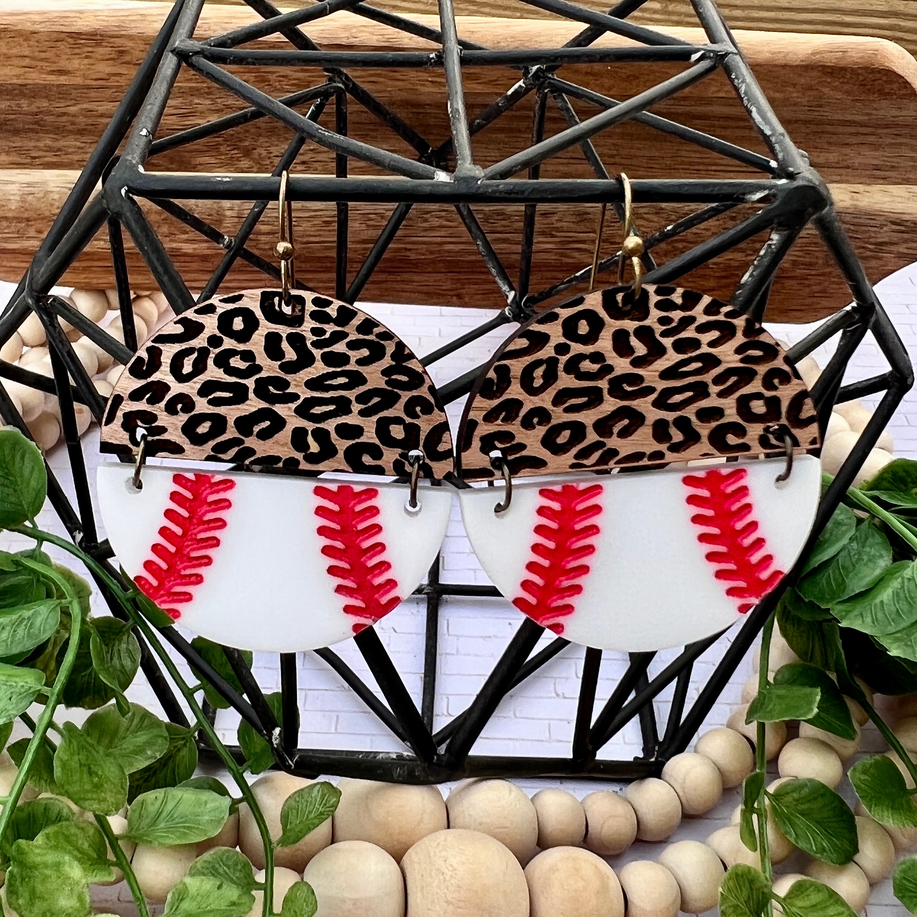 Baseball Earrings view 2