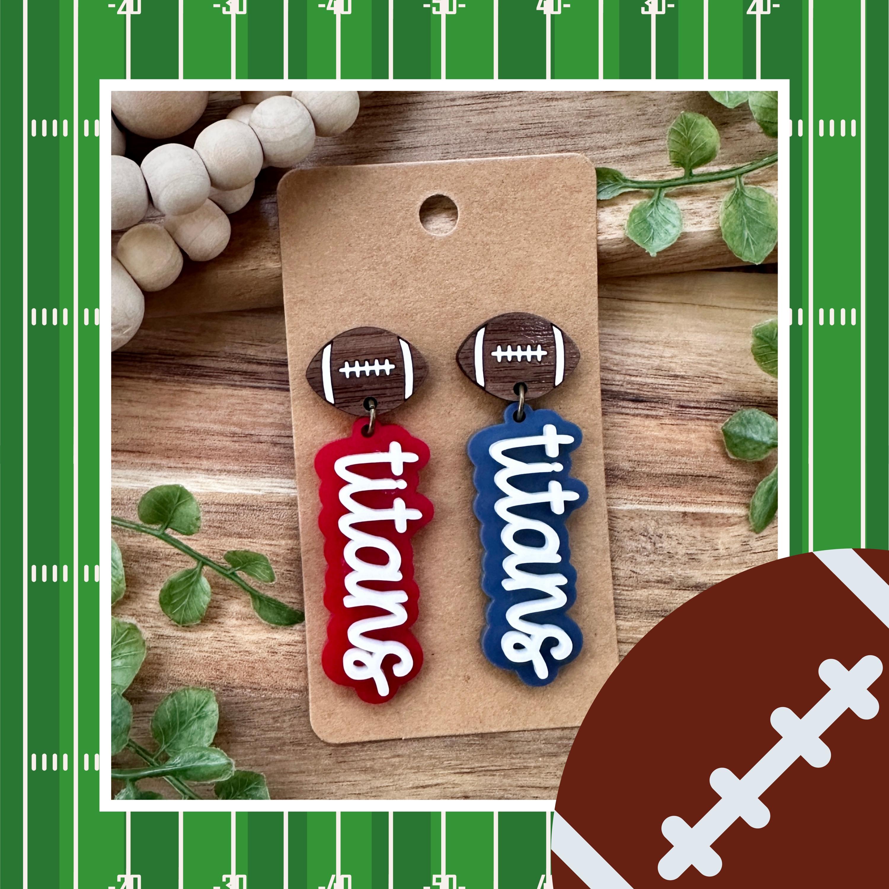 Game Day Earrings | Titans Earrings | Team Earrings | Ear...