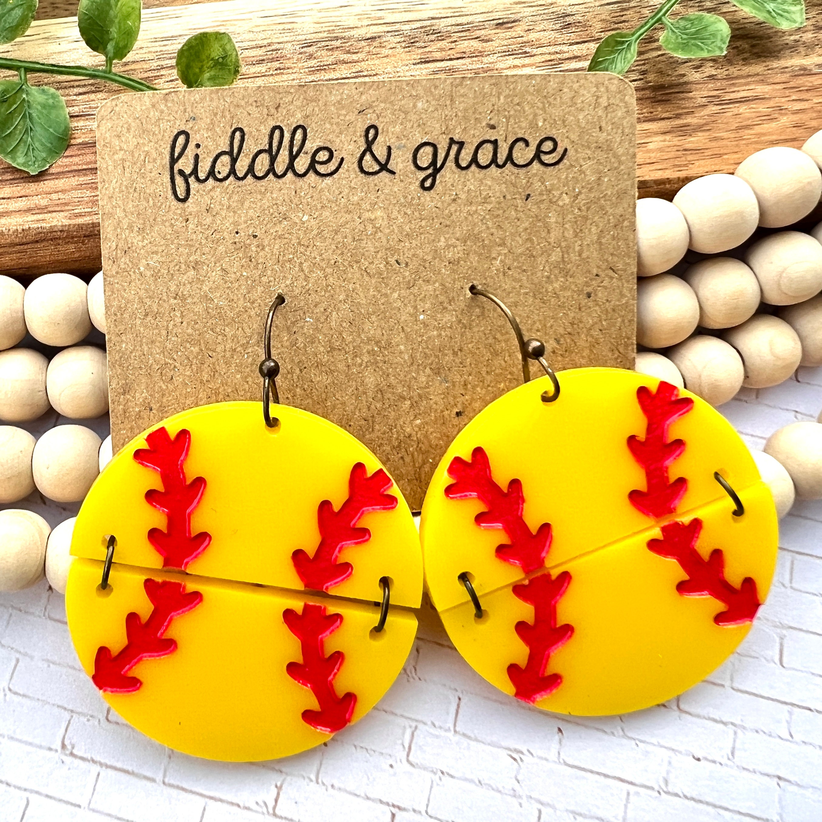 Softball Earrings | Earrings | Softball Earrings | Softba...