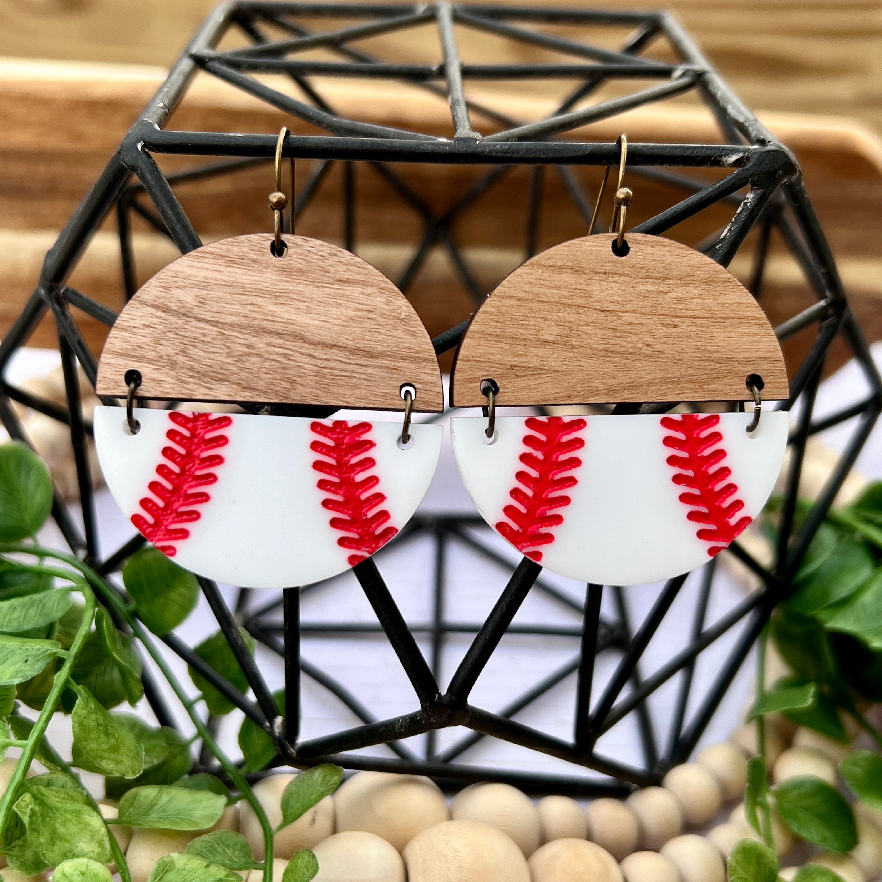 Baseball Earrings view 2