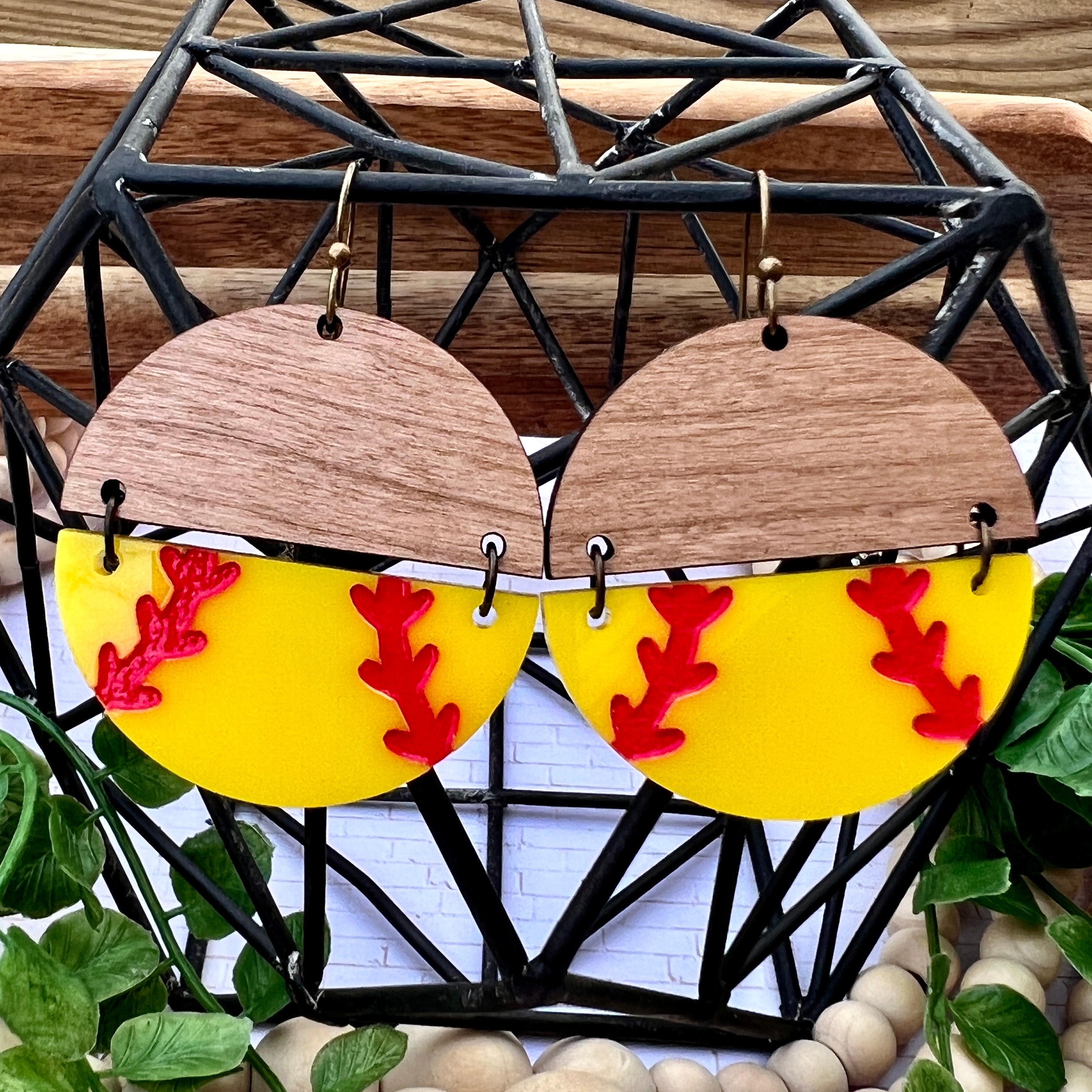 Softball Earrings view 2