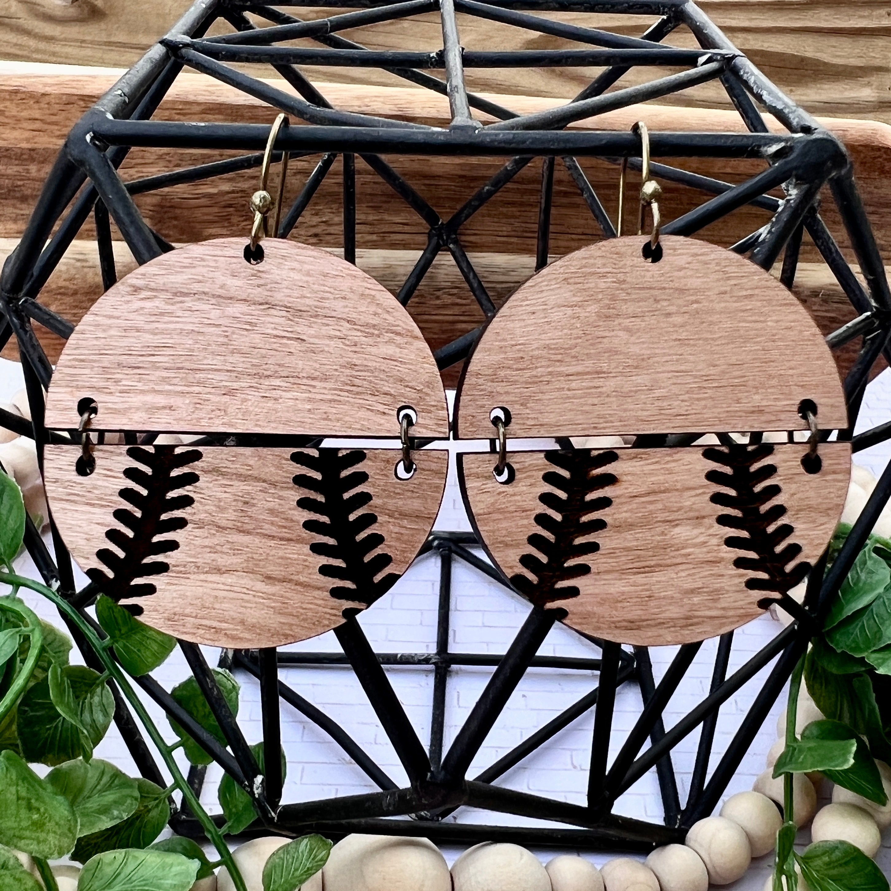 Baseball Earrings view 2