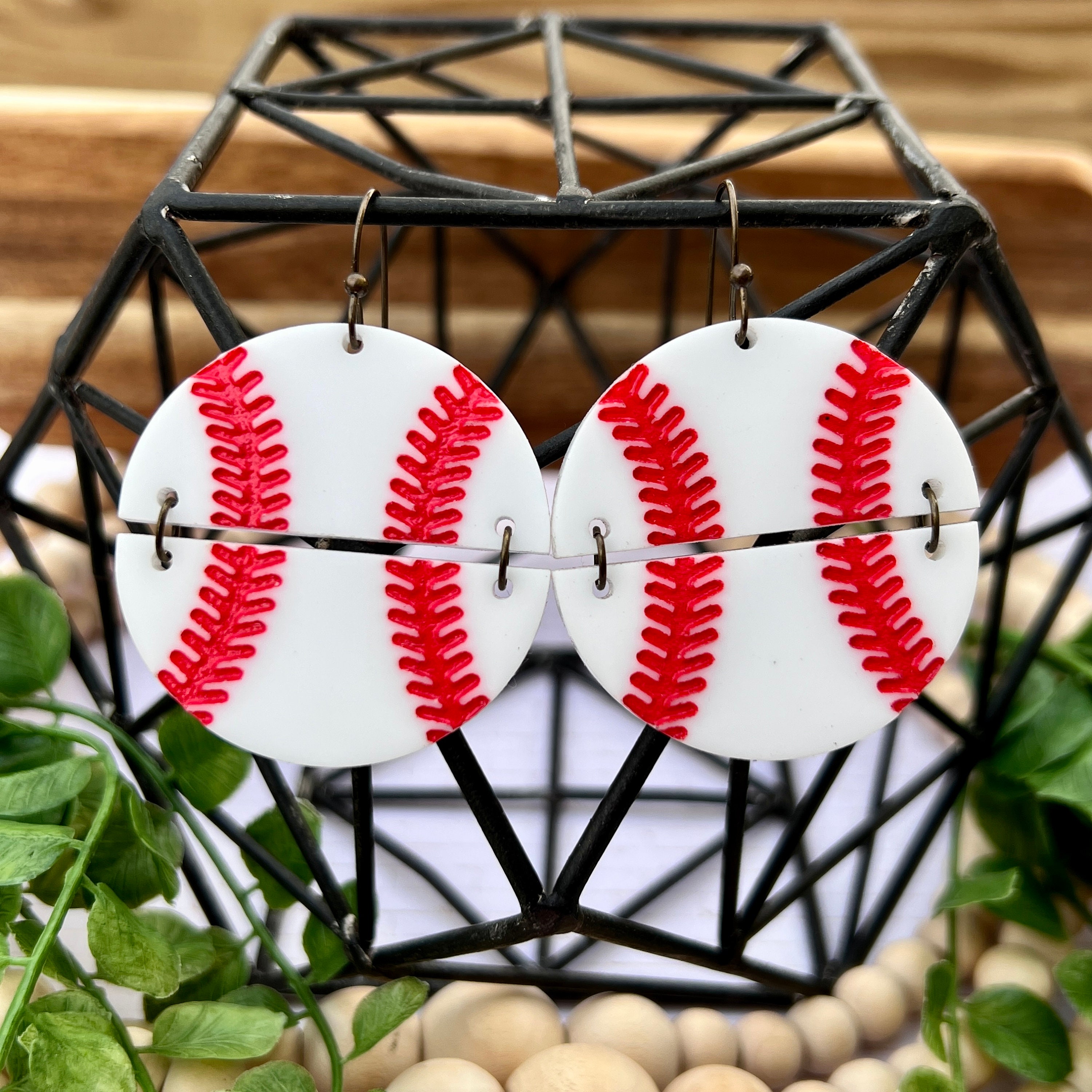 Baseball Earrings view 2