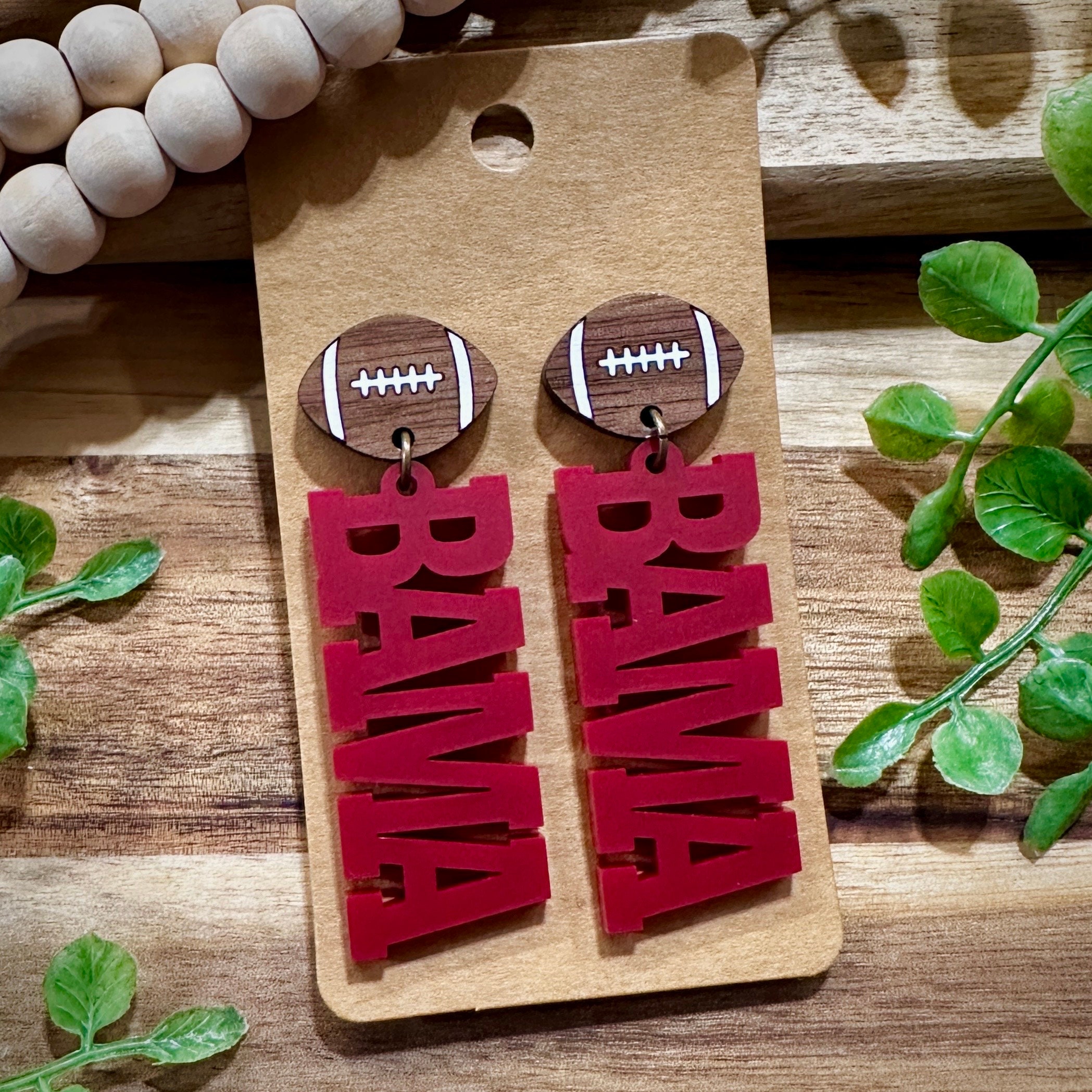 Game Day Earrings | Alabama Earrings | Bama Earrings | Ea...