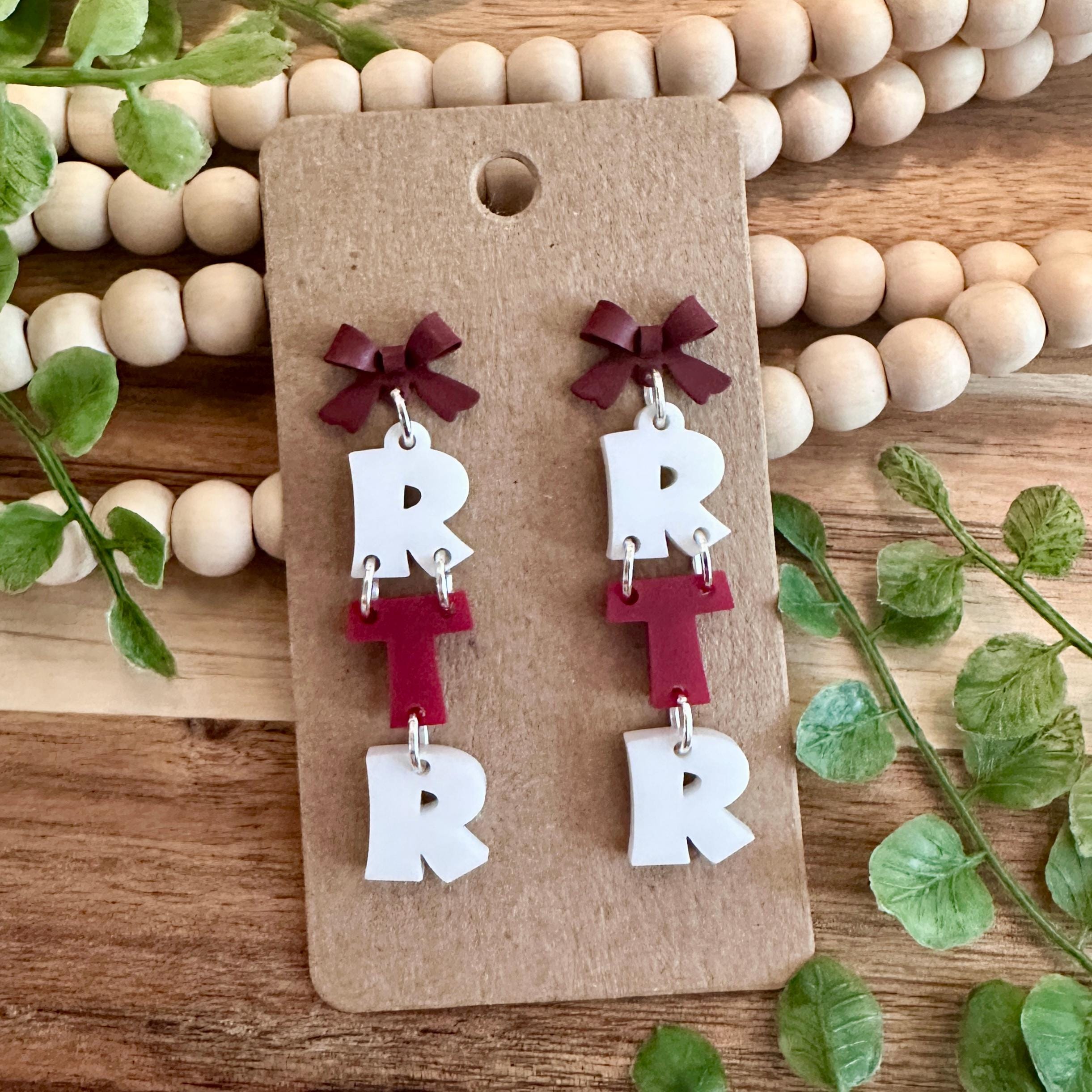 Game Day Earrings | Alabama Earrings | Bama Earrings | Ea...