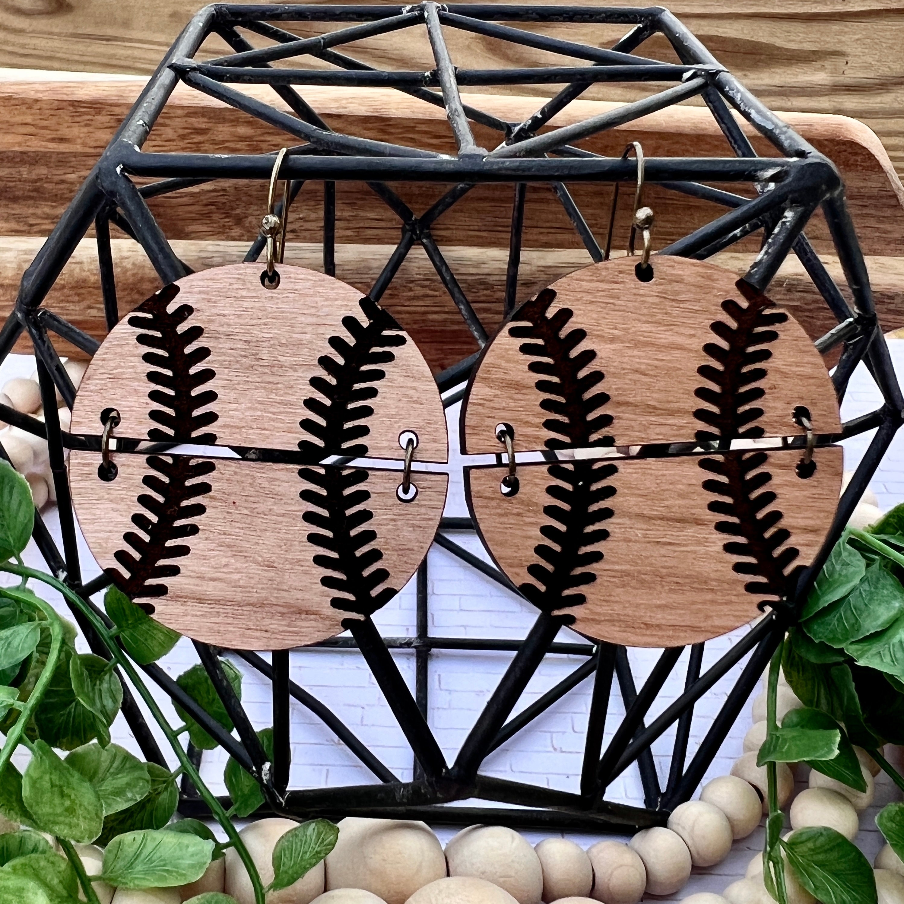 Baseball Earrings view 2