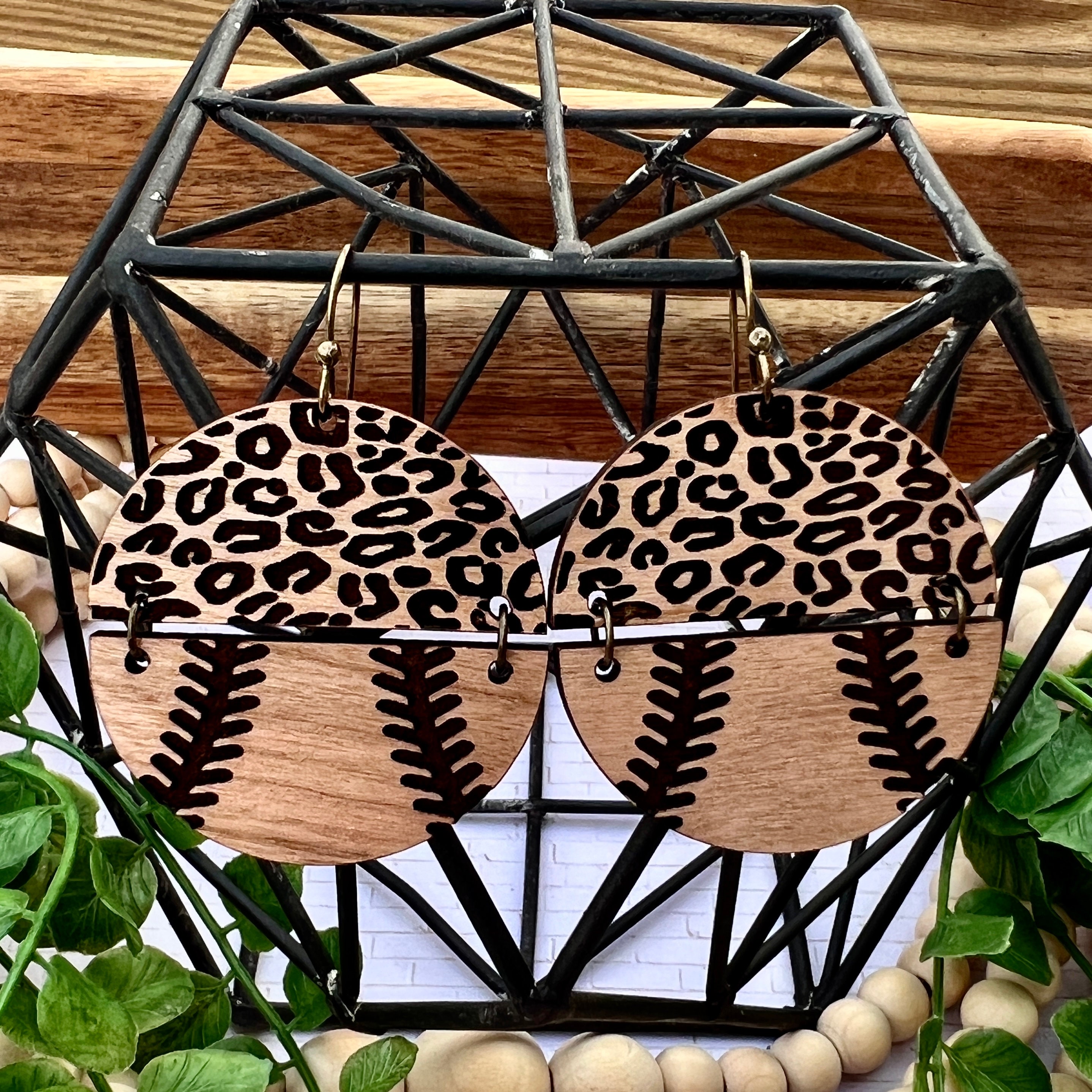 Baseball Earrings view 2