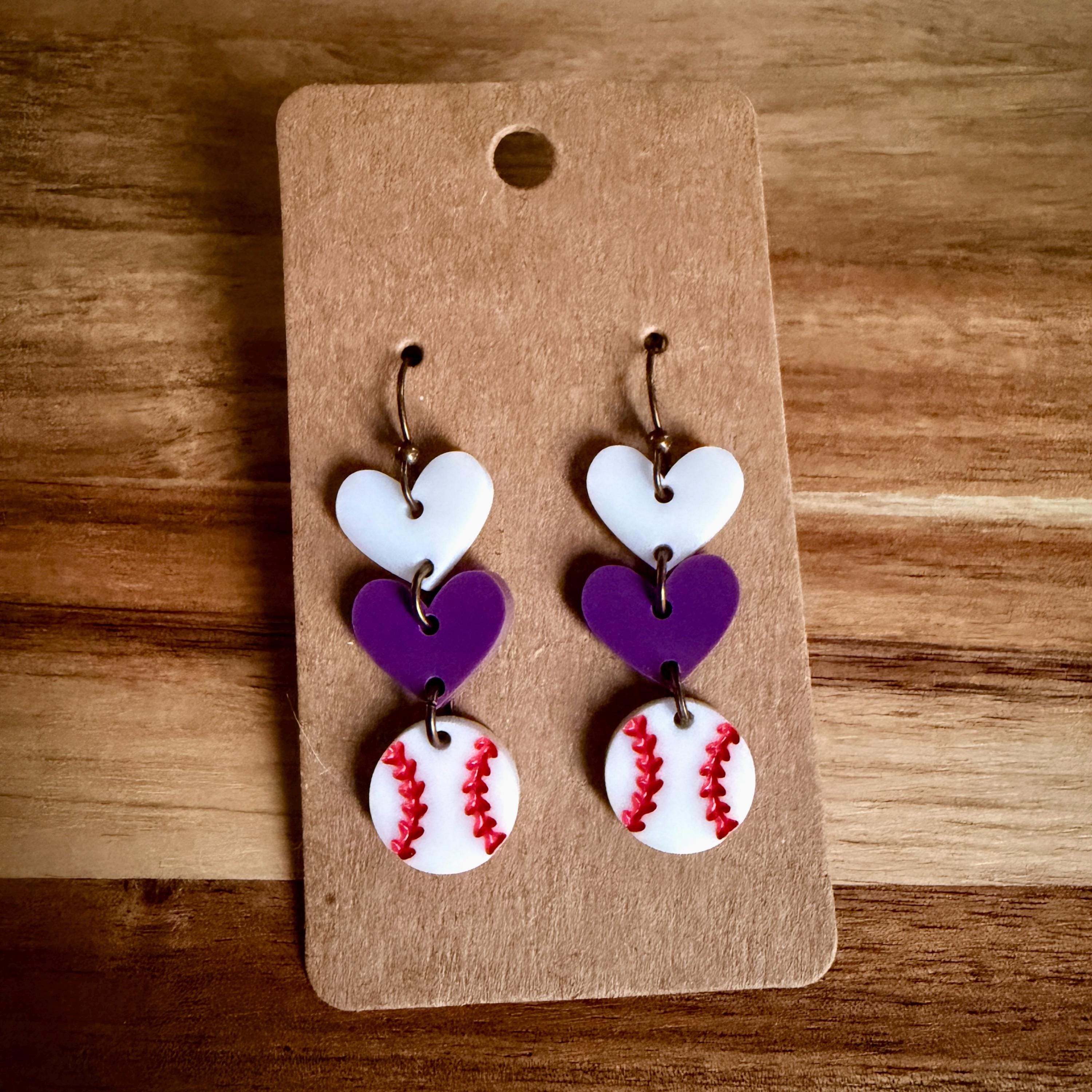 Baseball Earrings view 3