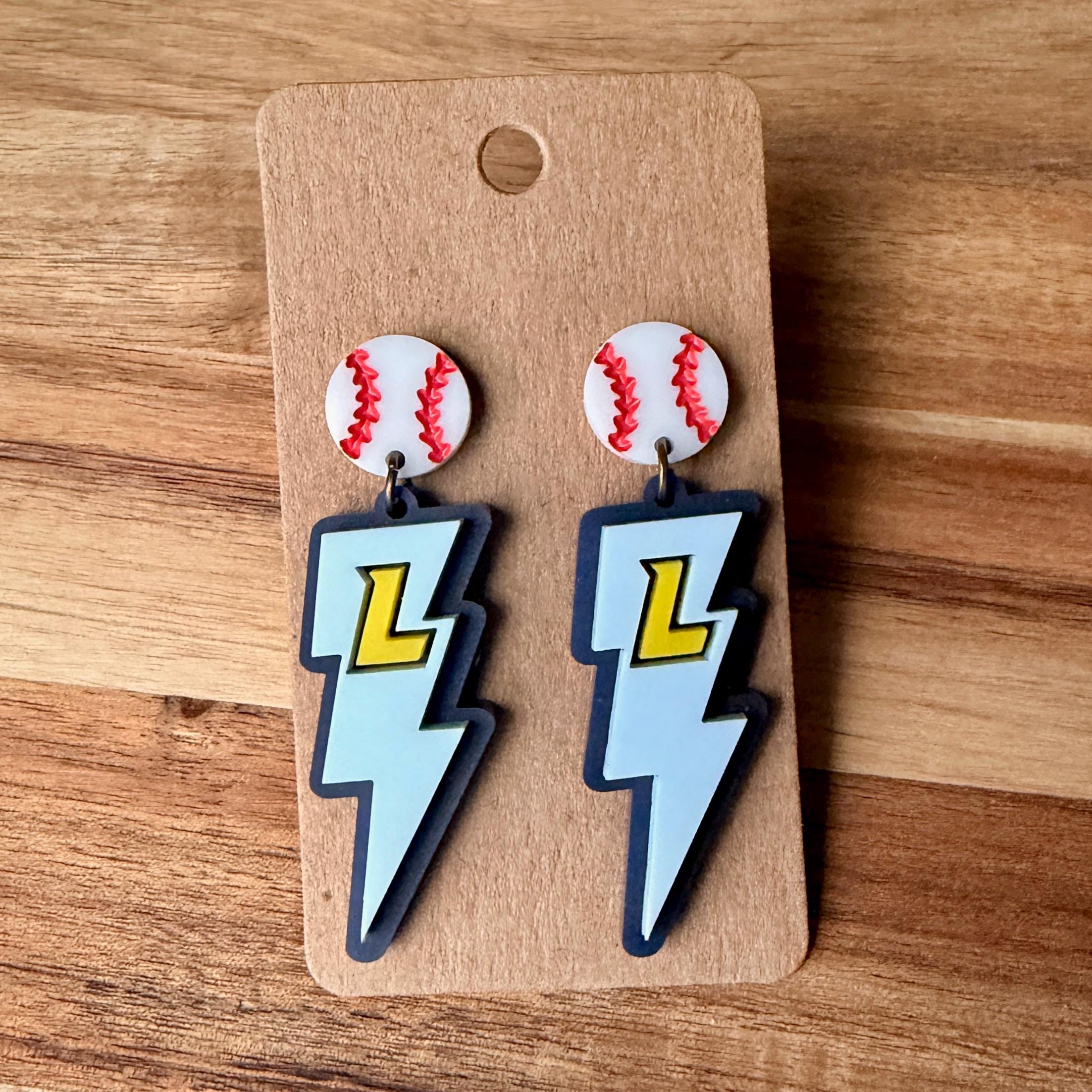 Baseball Earrings view 2