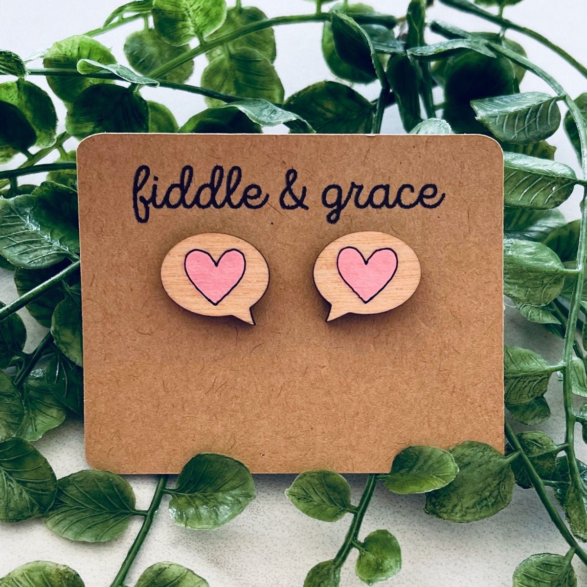 Speech Bubble Heart earrings Valentine's Day Earrings