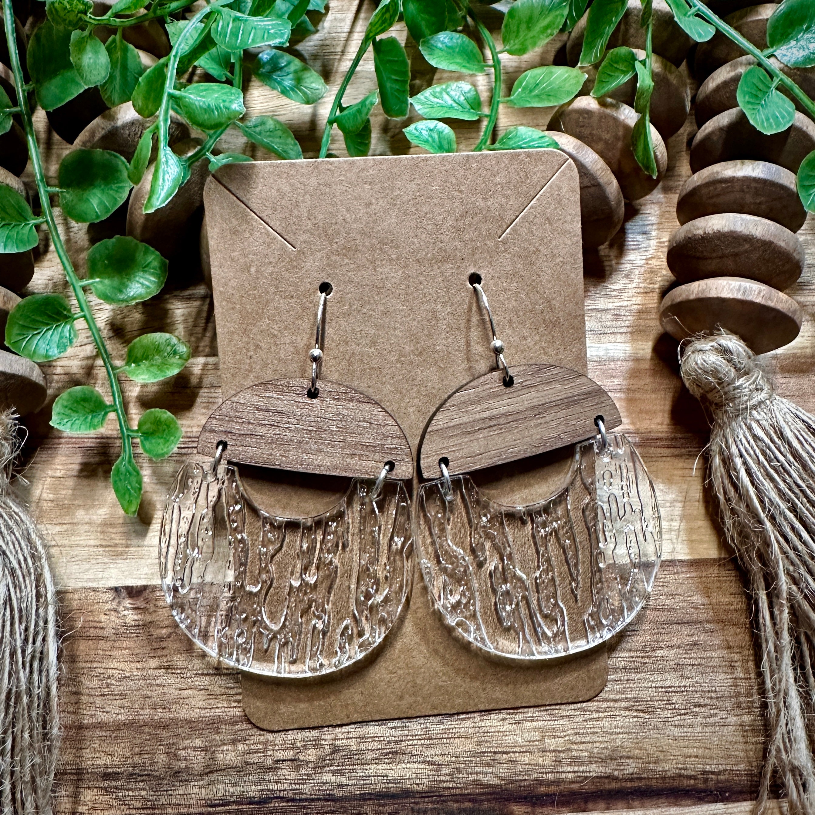 Earrings | Wood Earrings | Acrylic Earrings | Dangle Earr...