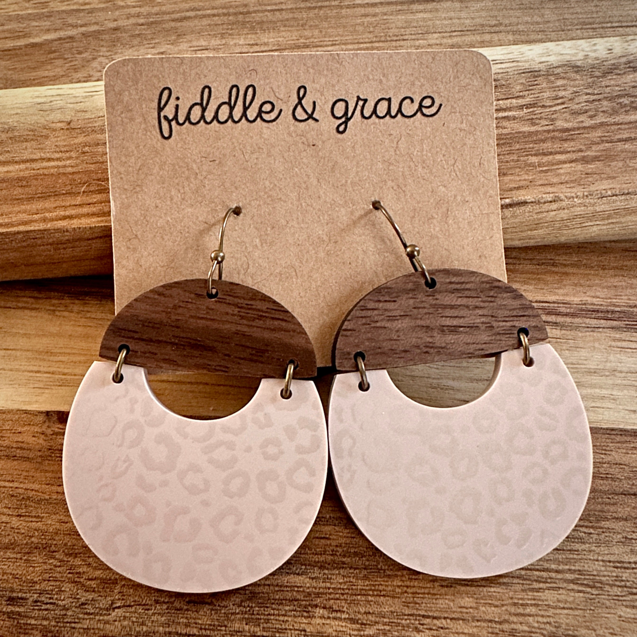 Earrings | Wood Earrings | Leopard Print Earrings | Acryl...