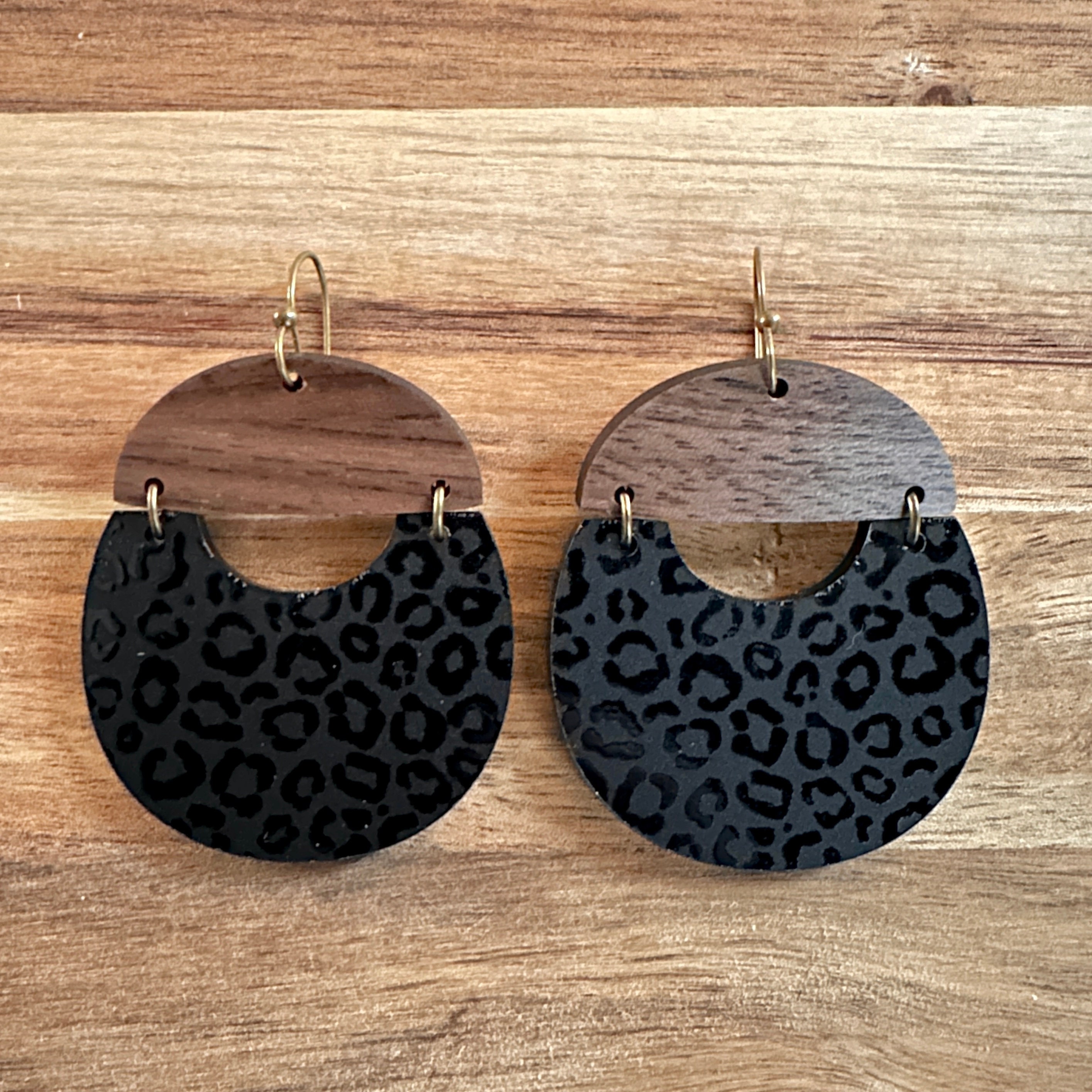 Leopard Print Earrings view 2