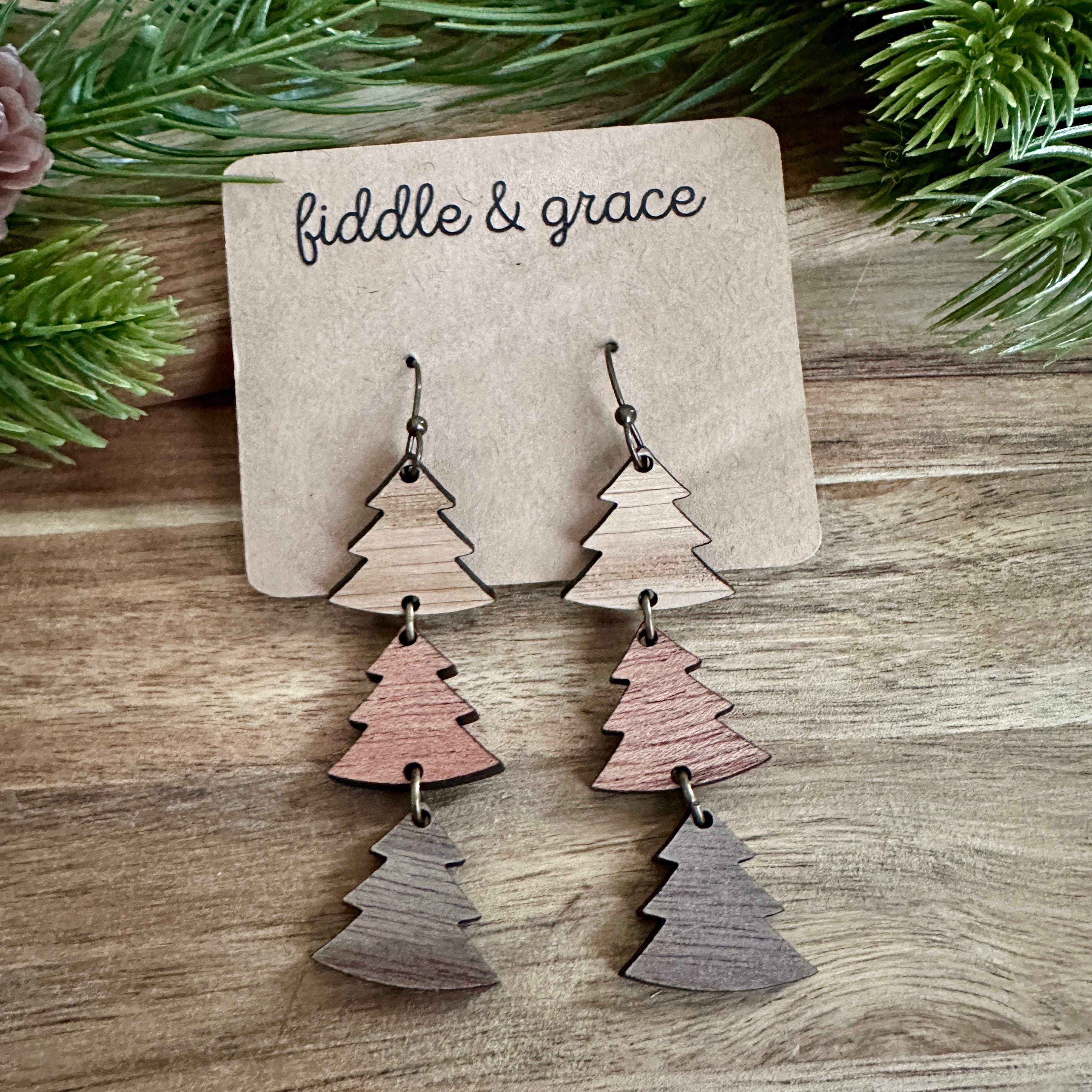 Christmas Tree Earrings view 3