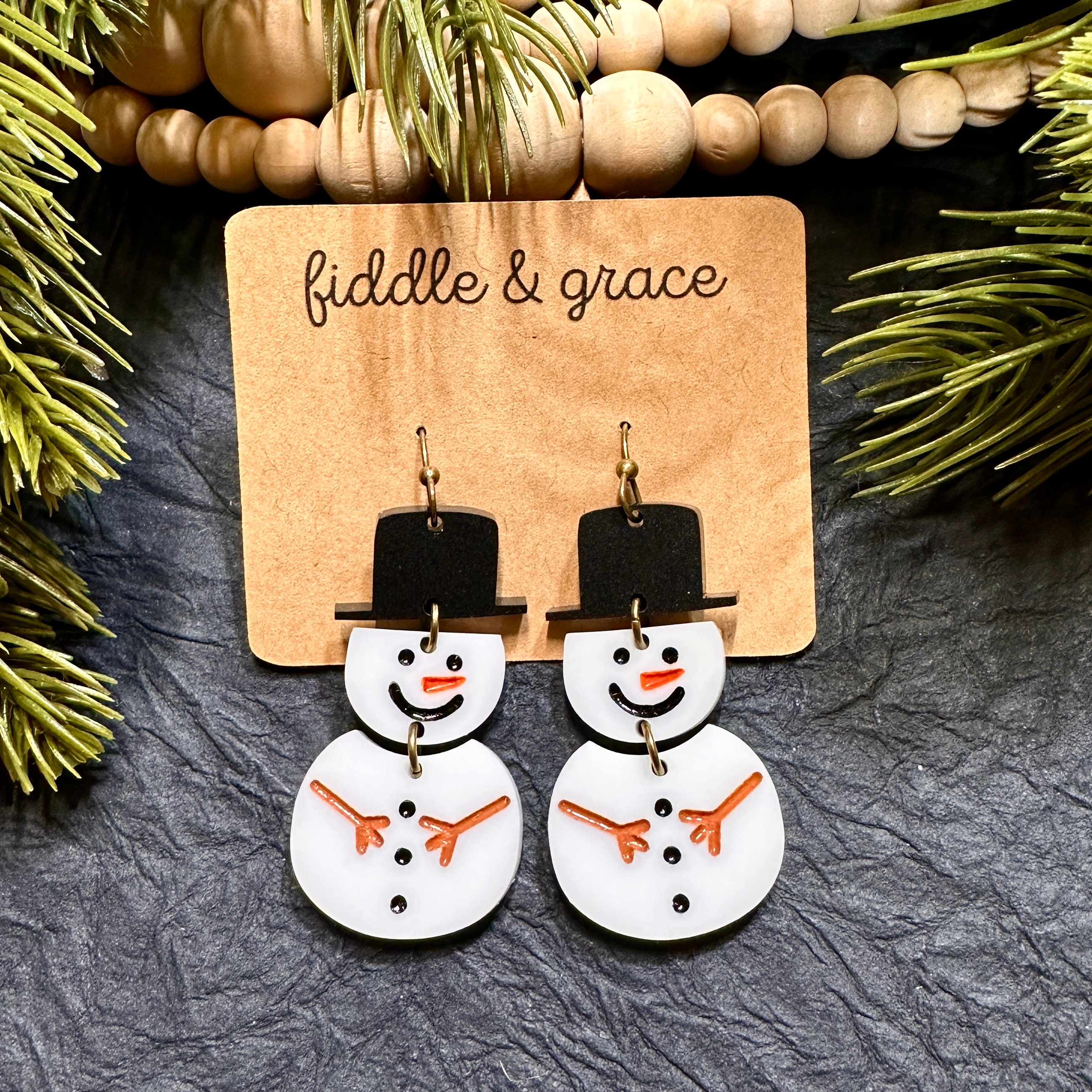 Snowman Earrings | Snowman | Christmas Earrings | Snowman...
