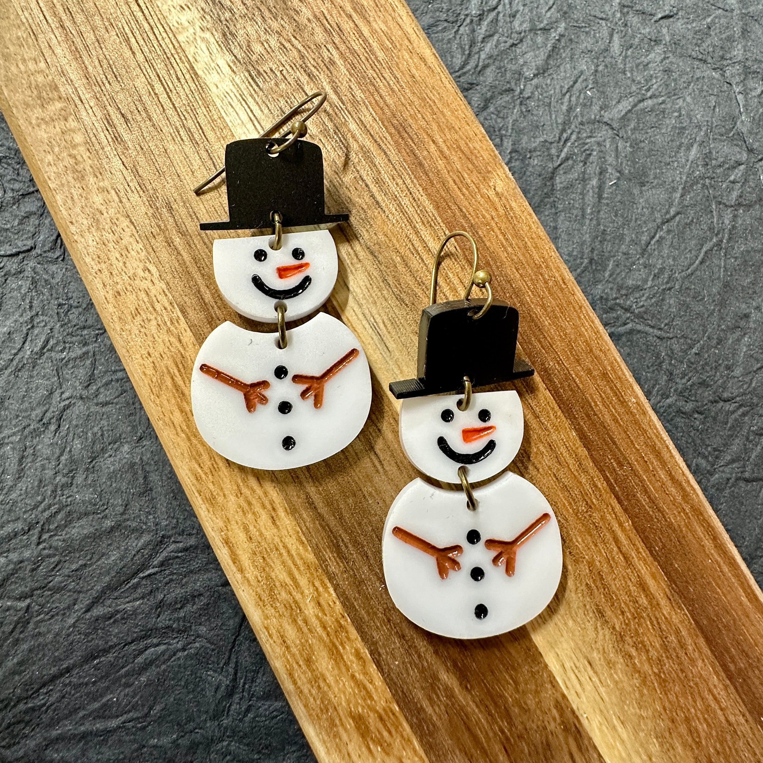 Snowman Earrings view 2